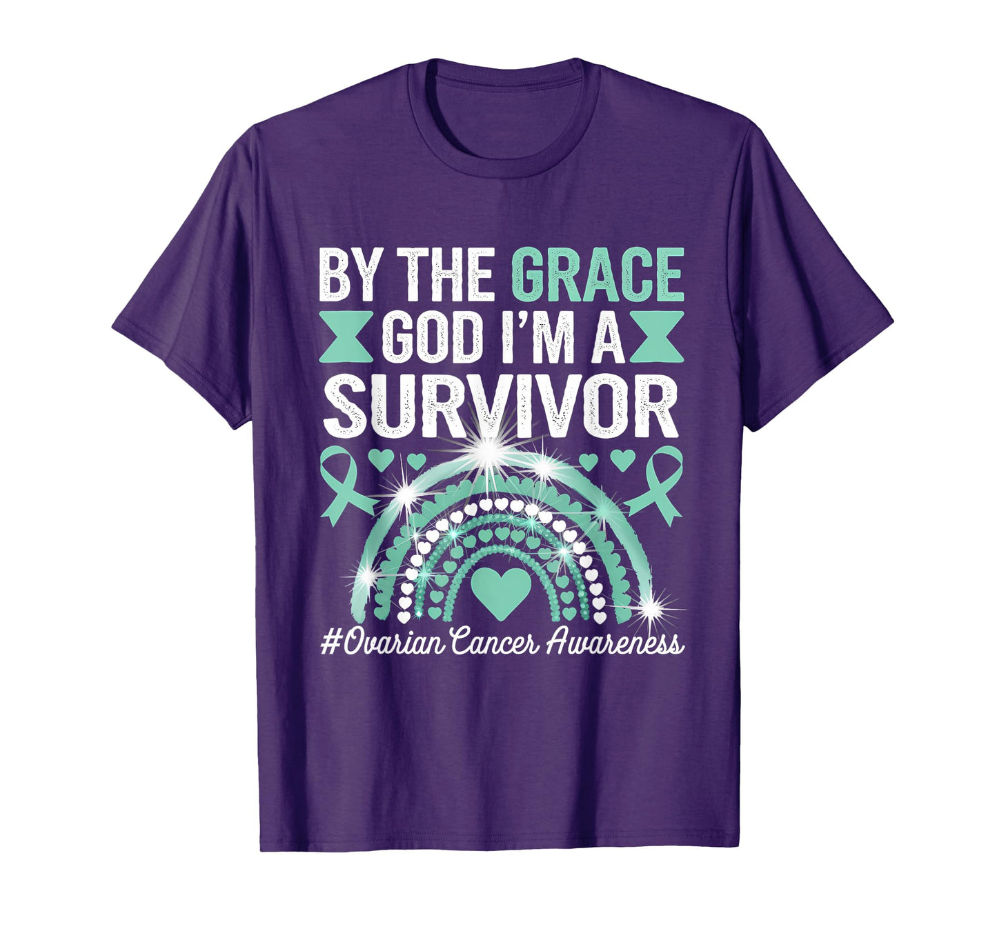 Ovarian Cancer Awareness I'm A Survivor Teal Ribbon T-Shirt