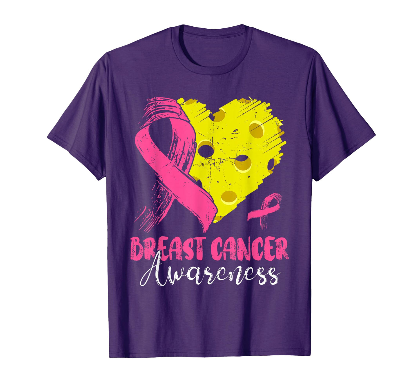 Pink Ribbon & Pickleball Ball Heart Breast Cancer Warrior T-Shirt