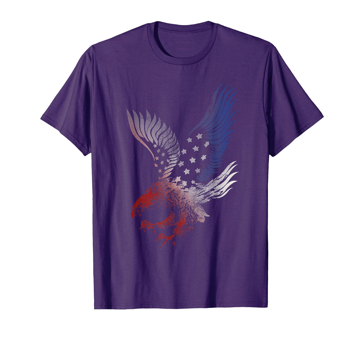 American Flying Eagle Swooping USA Flag Silhouette T-Shirt