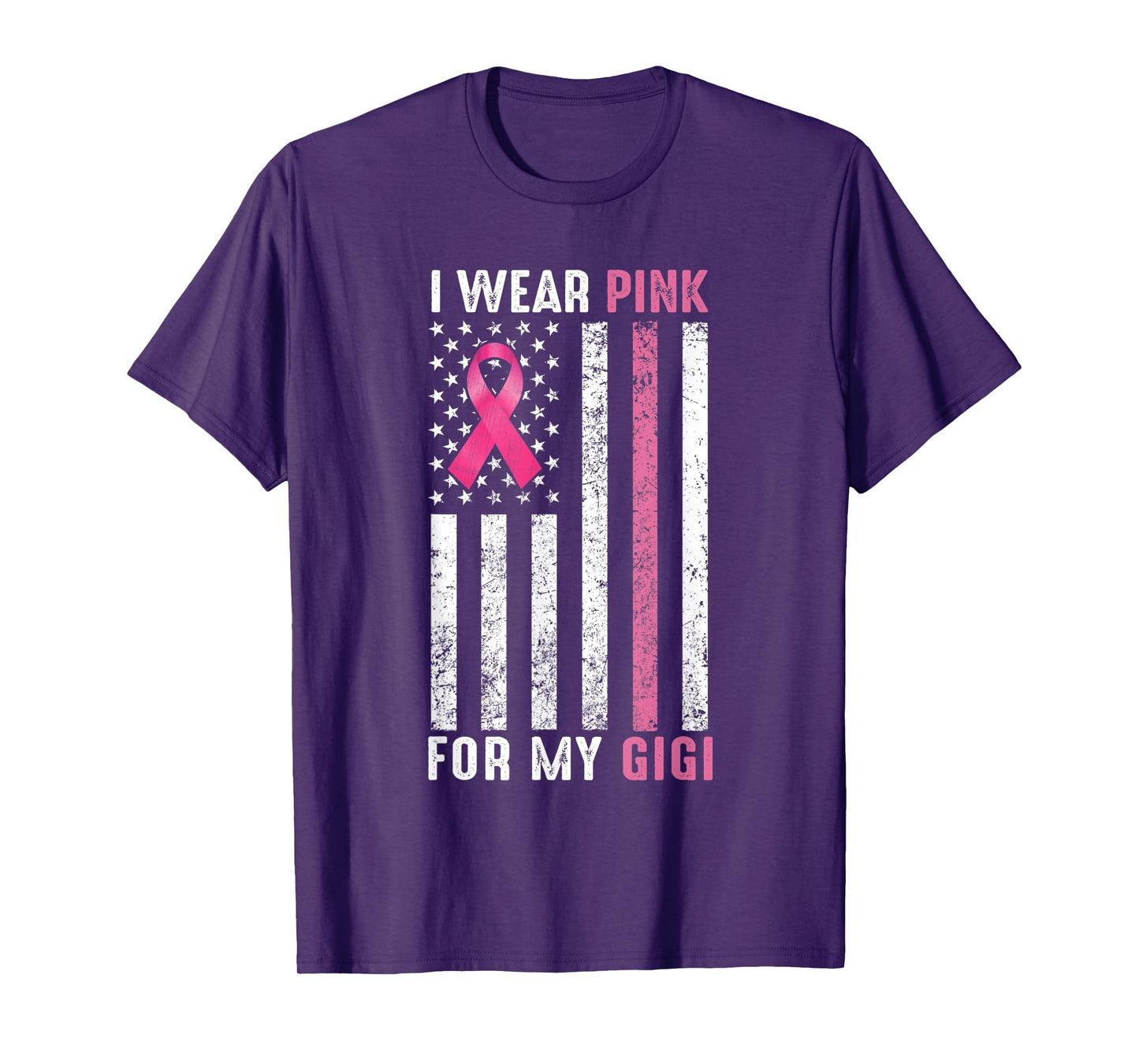 I Wear Pink For My Gigi Pink Breast Cancer Awareness Month T-Shirt