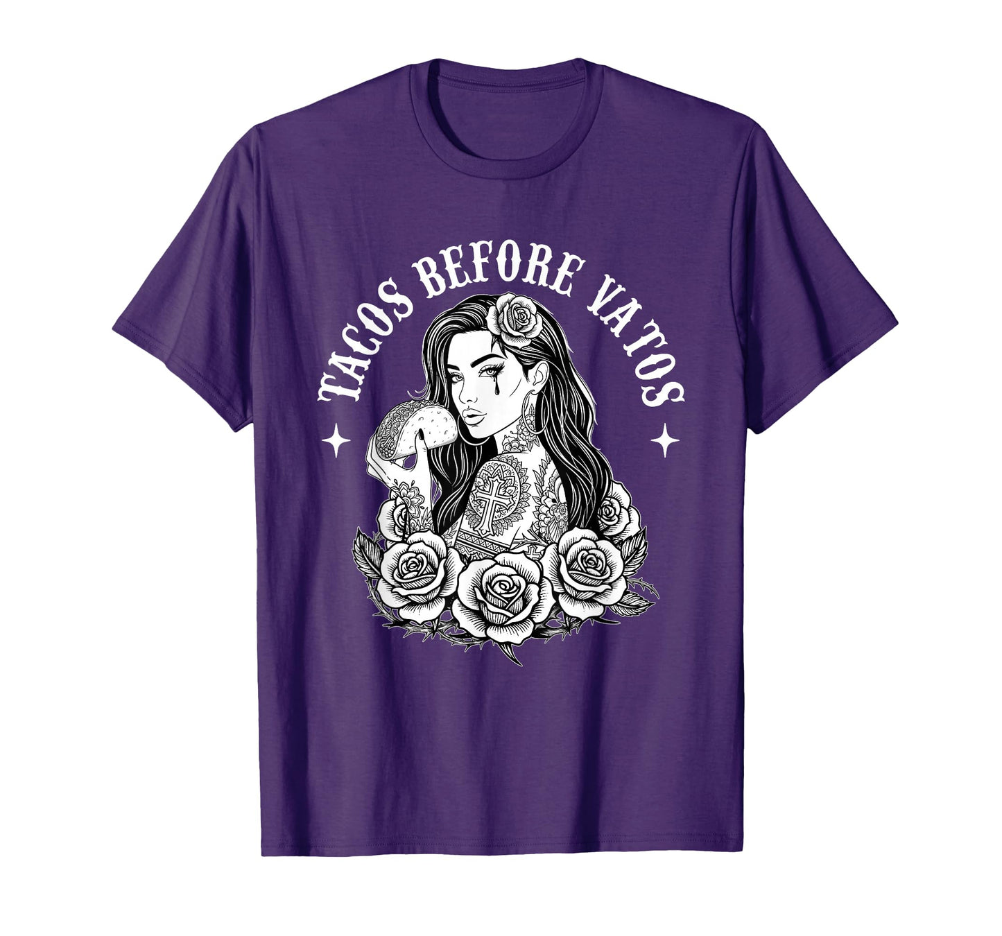Tacos Before Vatos - Taco Lover Mexican Food Cinco de Mayo T-Shirt