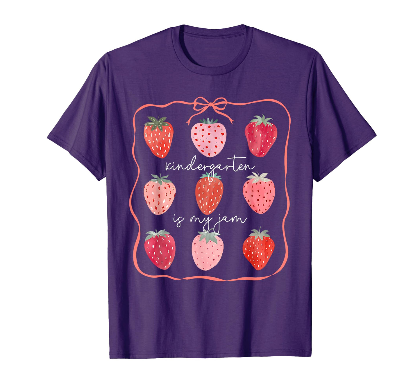 Kindergarten Is My Jam Strawberry Back to School Girls Boys T-Shirt
