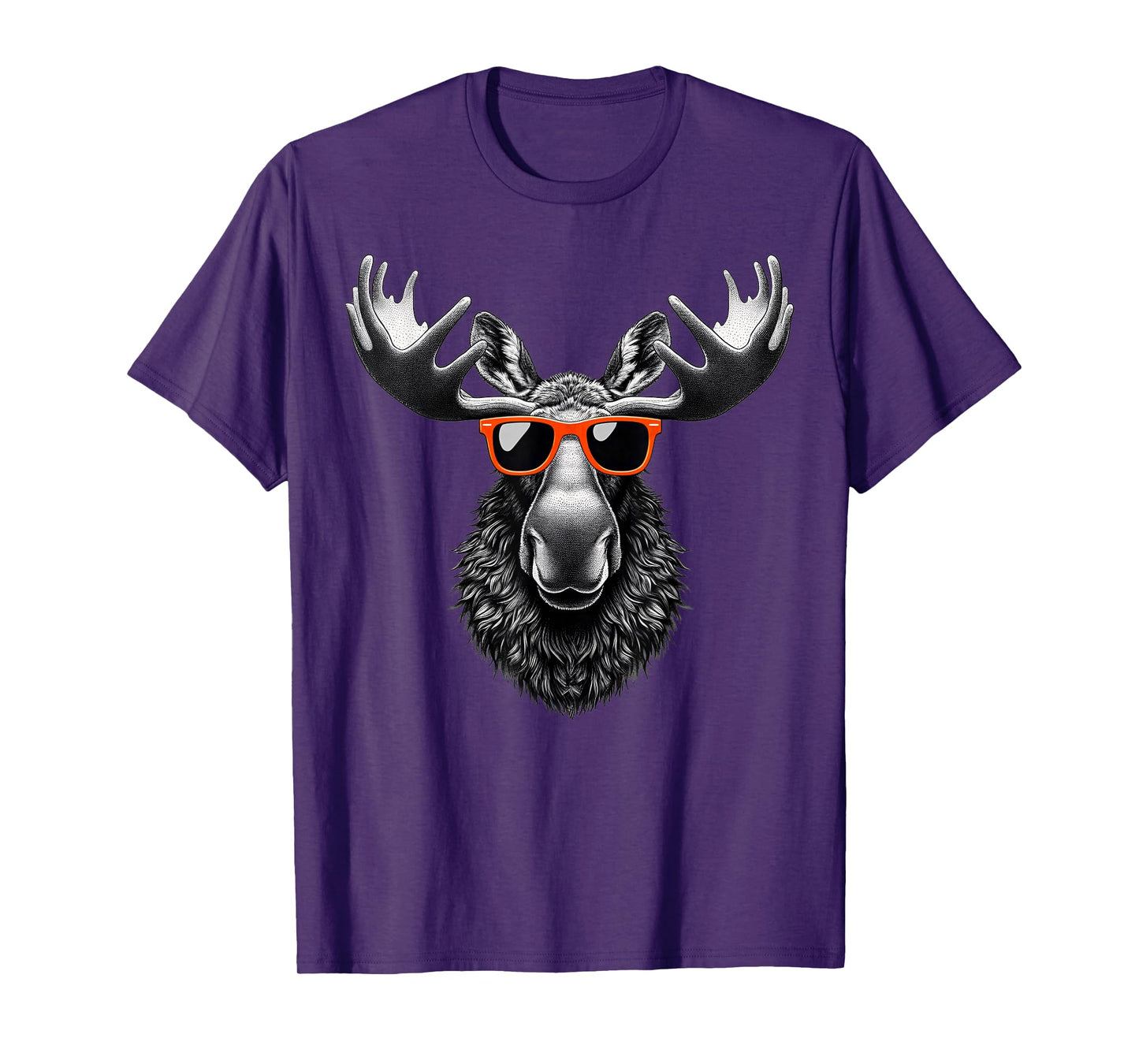 Cool Moose Wearing Sunglasses Graphic Art T-Shirt