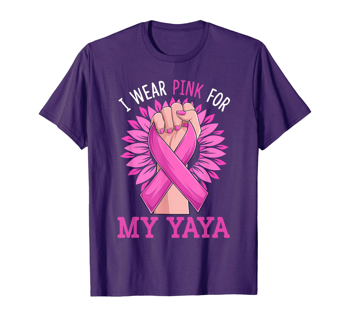 I Wear Pink For My My Yaya Breast Cancer Awareness T-Shirt