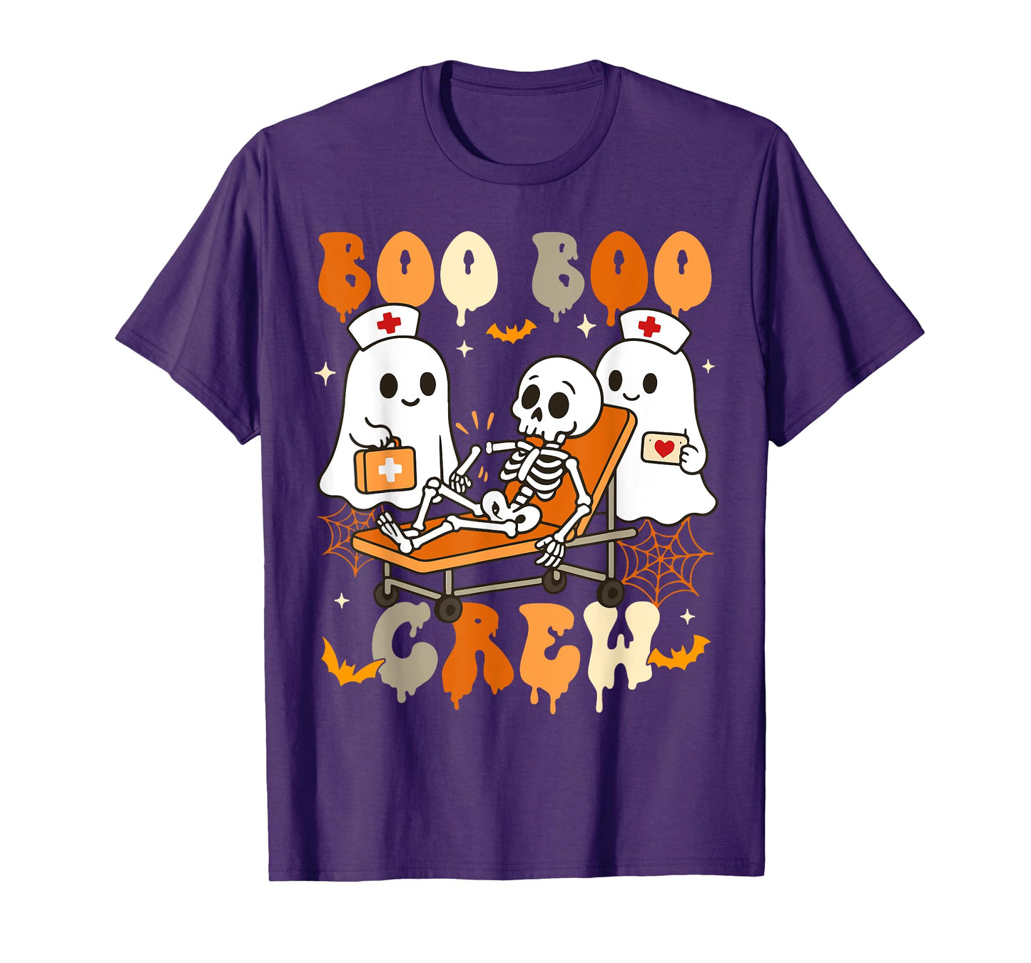 Halloween Nurse Boo Boo Crew Ghost Doctor Paramedic Nursing T-Shirt