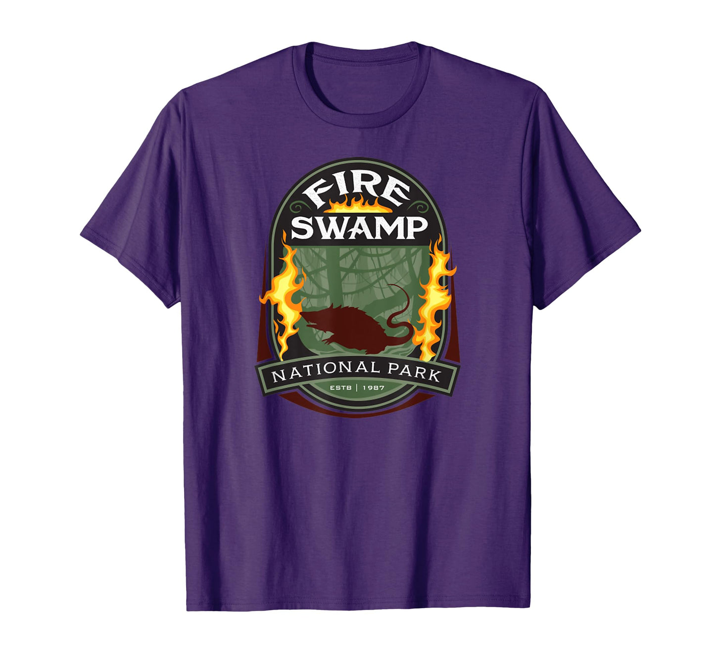 Vintage Fire Swamp National Park Camping Hiking Mountain T-Shirt