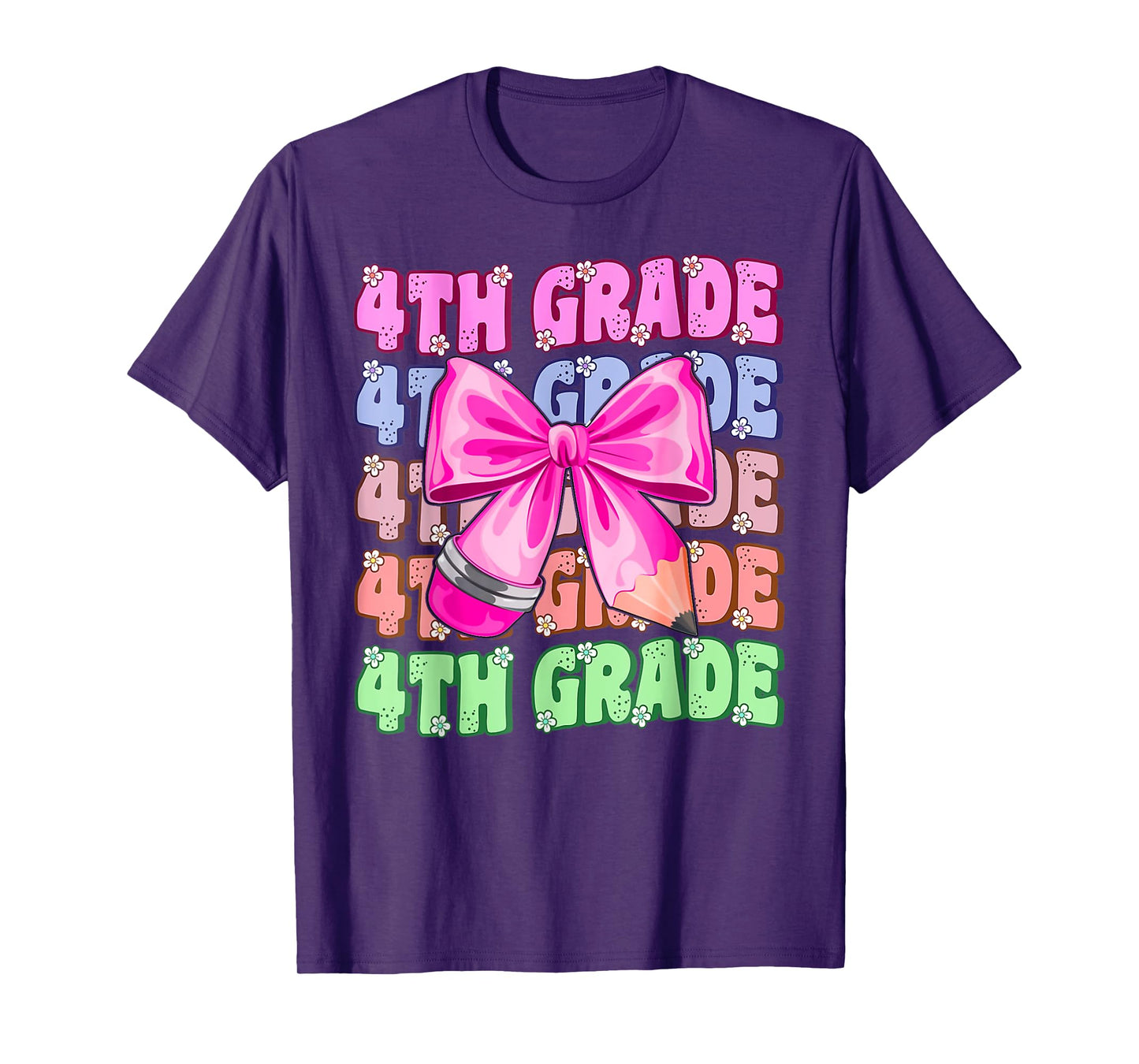Groovy 4th Grade Back To School First Day of Fourth Grade T-Shirt