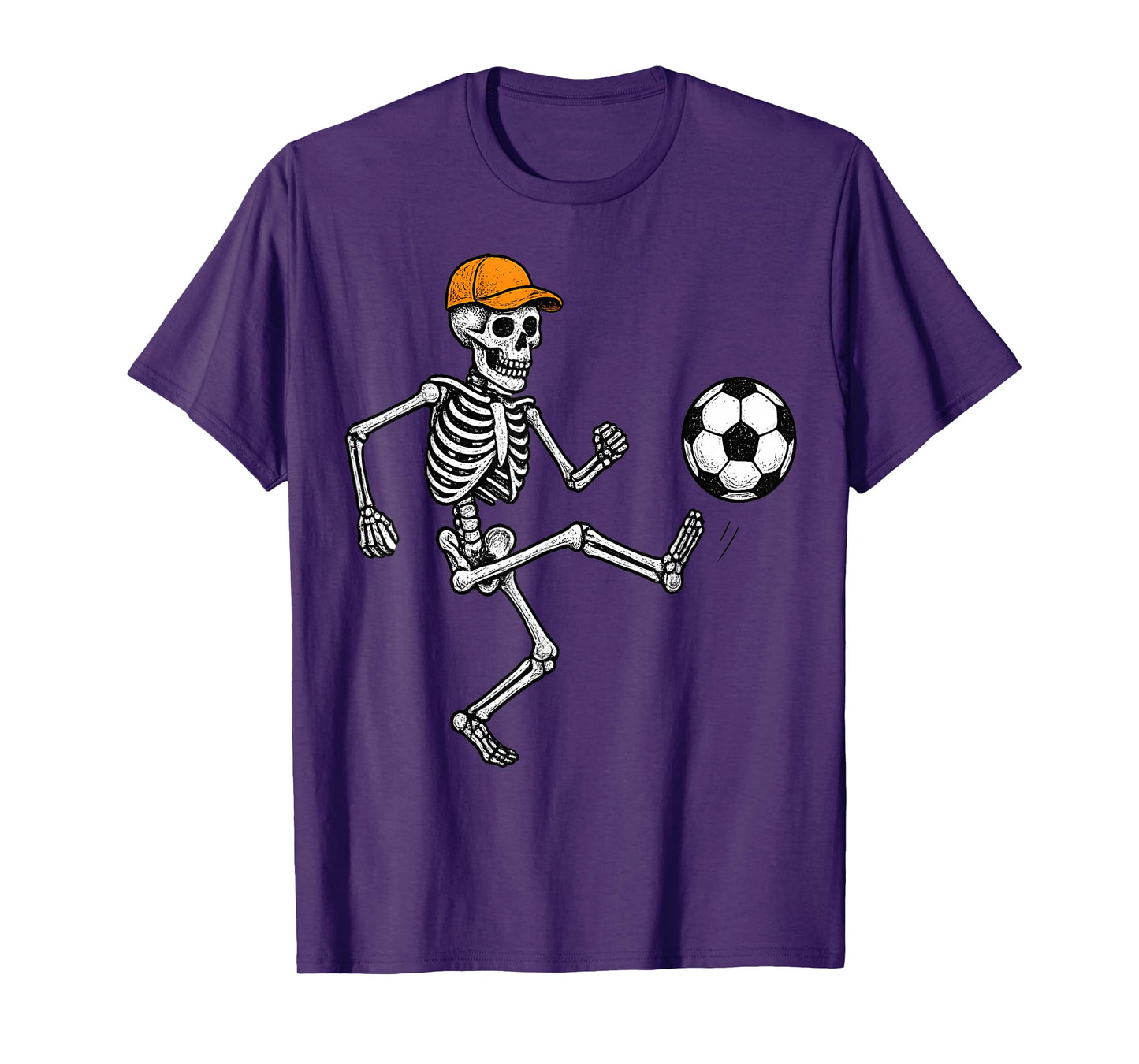 Funny Skeleton Soccer Ball Halloween Costume T-Shirt
