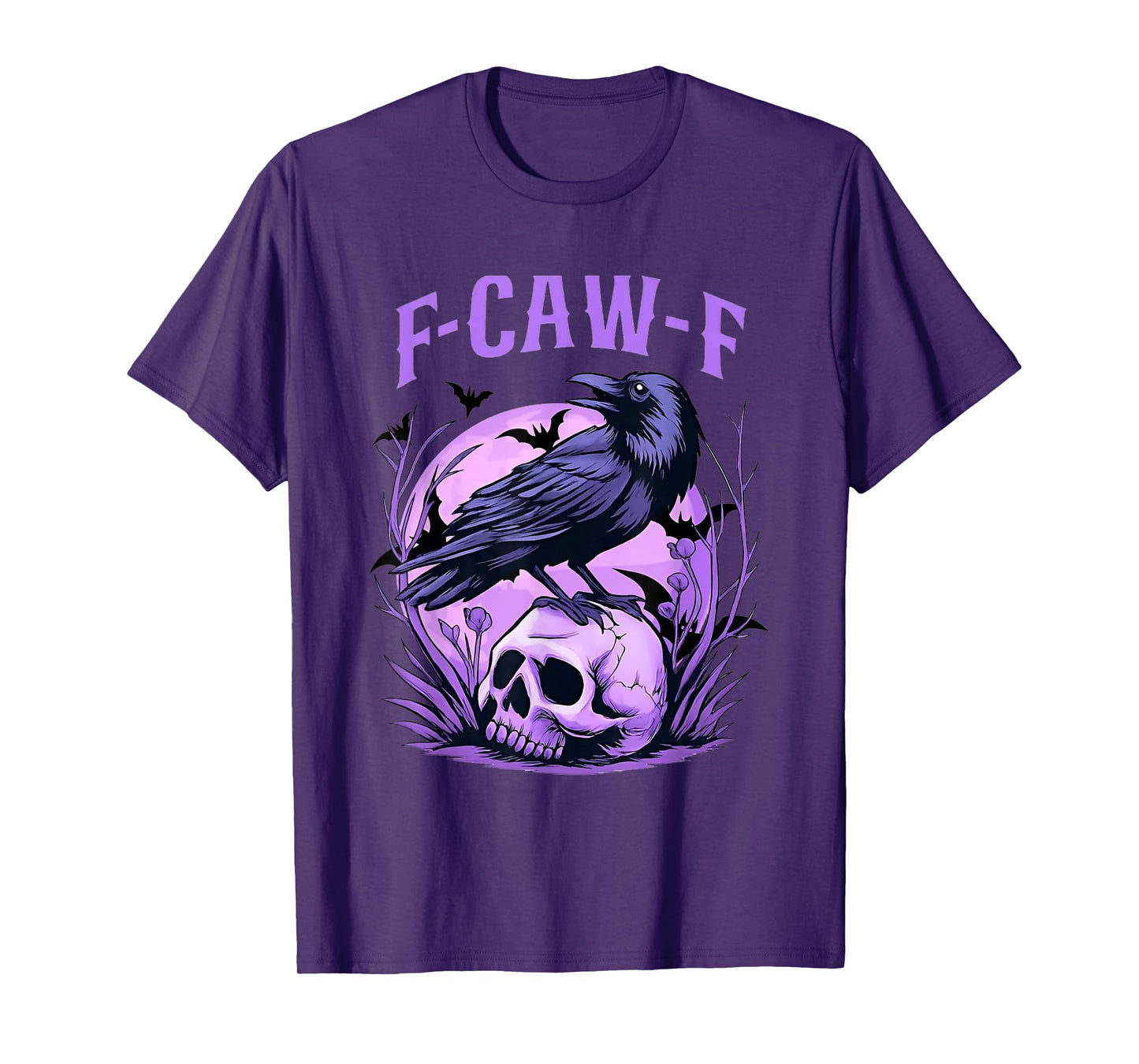 F Caw F Funny Crow Skull T-Shirt