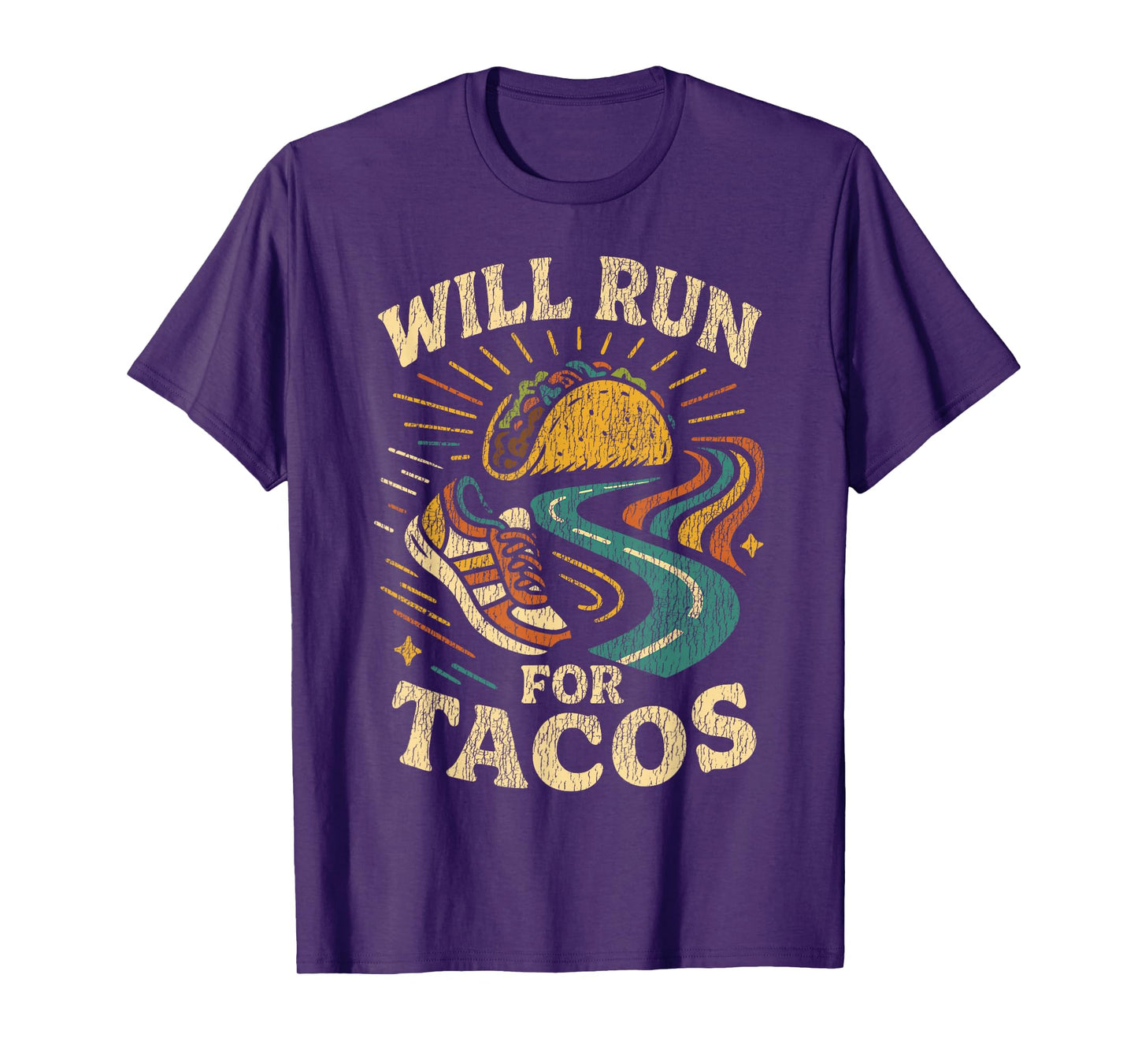 Running Runner Half Marathon Taco Will Run for Tacos T-Shirt