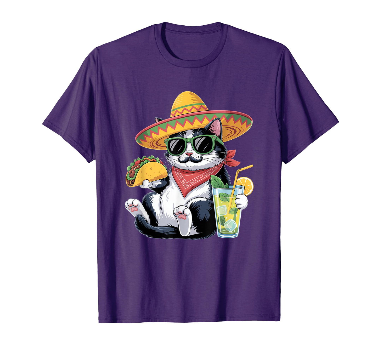 Taco Cat - Taco Lover Mexican Food Cinco de Mayo T-Shirt