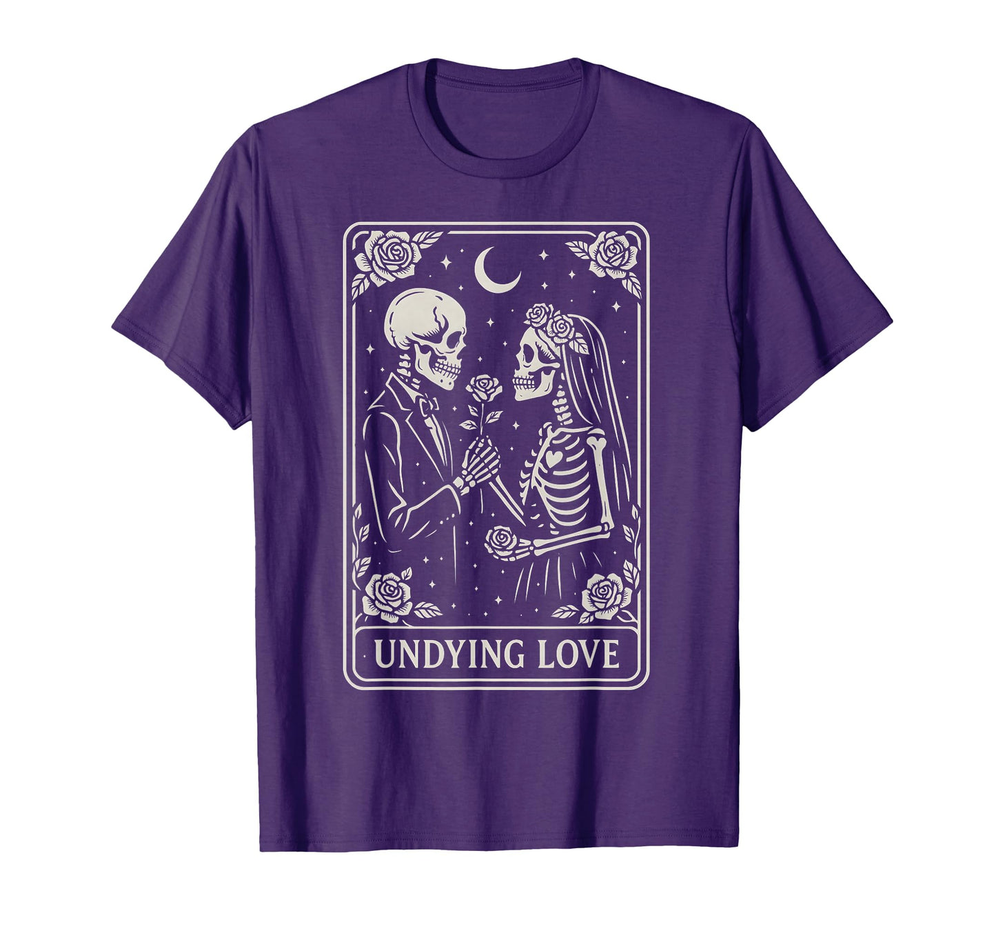 Undying Love Skeleton Bride Groom Wedding Matching Couples T-Shirt