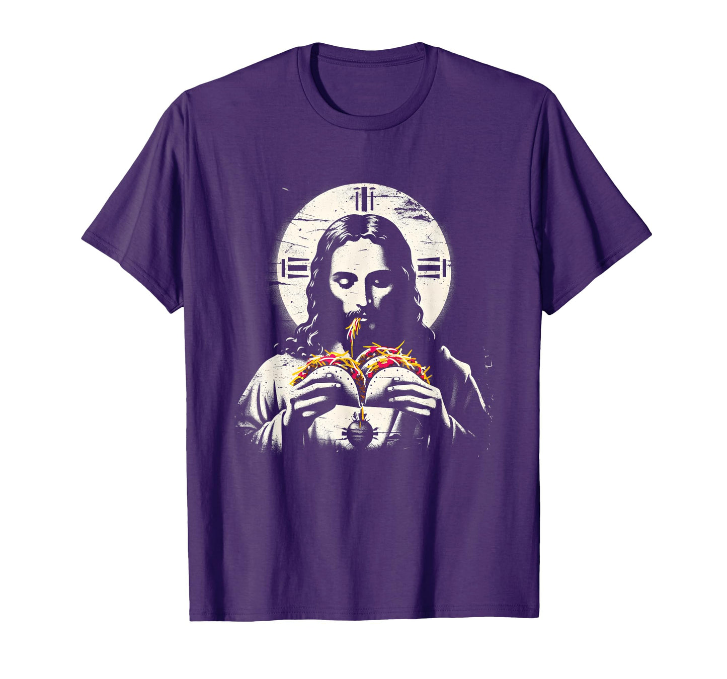 Jesus Eating Tacos - Funny Christian Religious Taco Lover T-Shirt