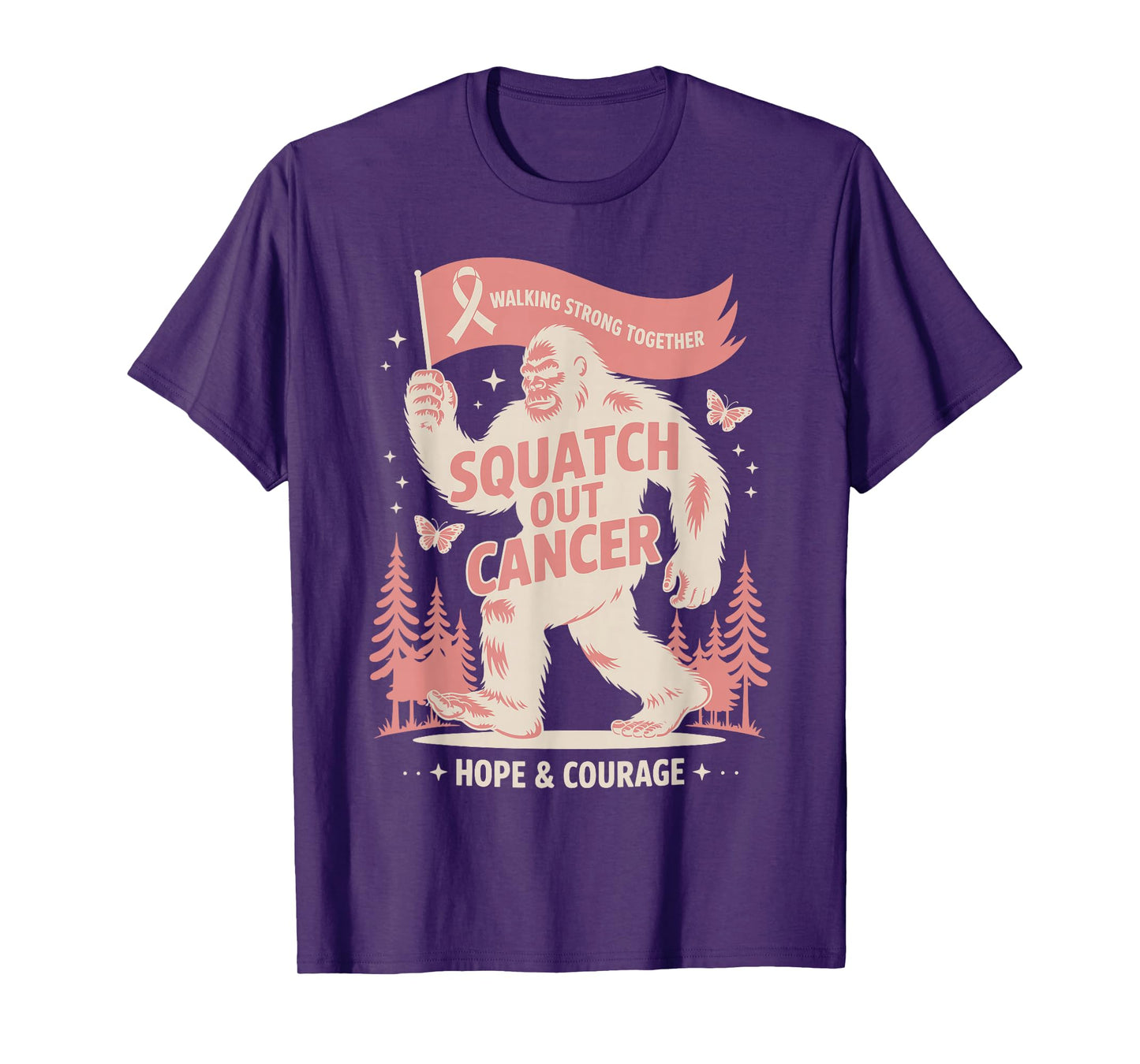Bigfoot Pink Ribbon Breast Cancer Awareness Month Women Men T-Shirt