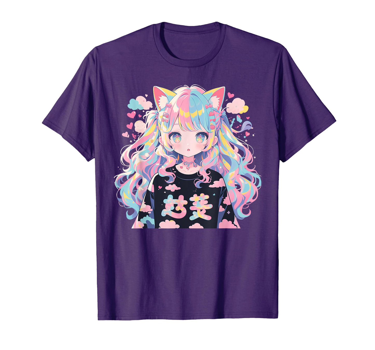 Anime Waifu Cute Anime manga Cat Girl Sweet Retro Japan T-Shirt