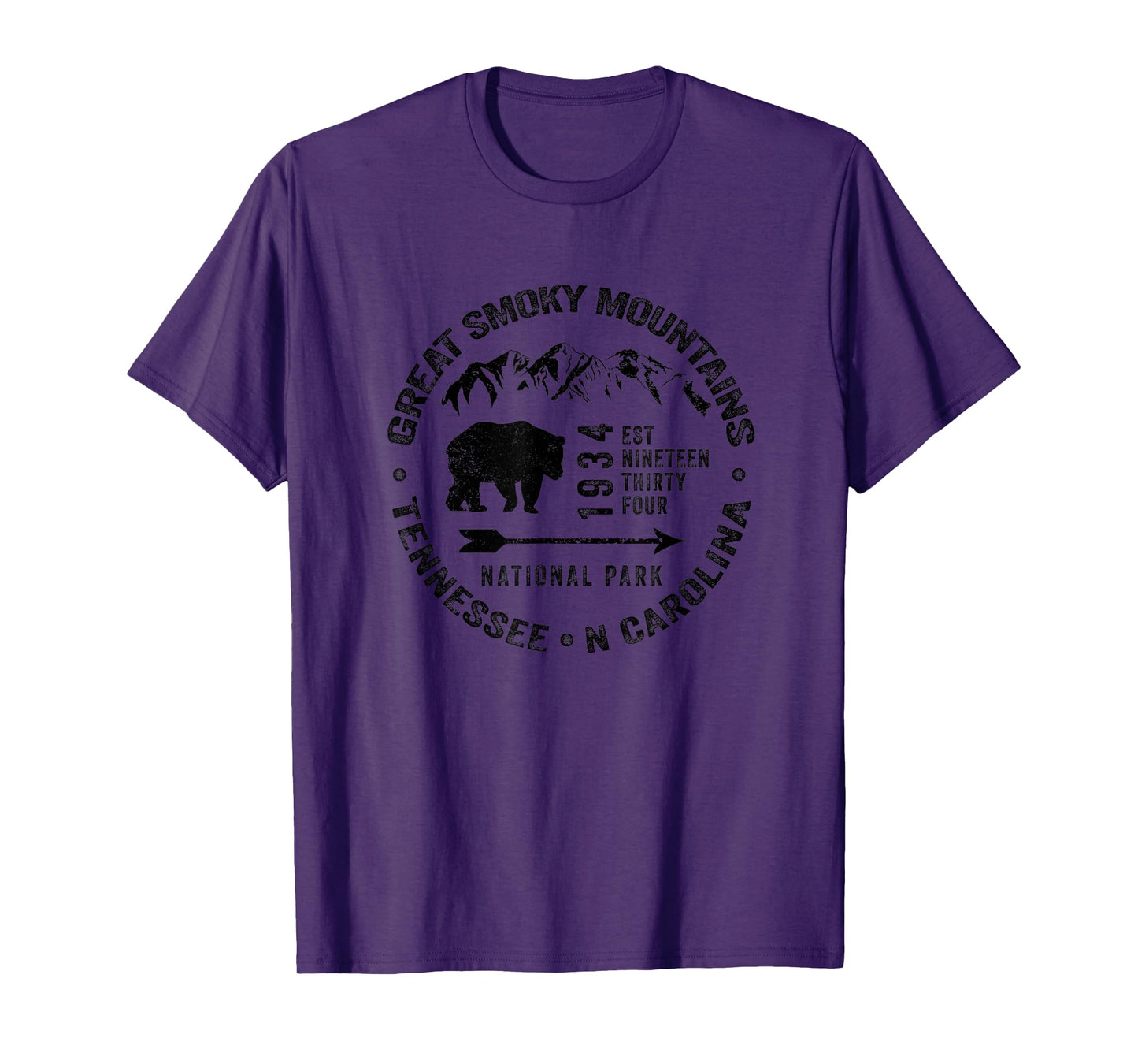 Great Smoky Mountains National Park USA Black Bears Hiking T-Shirt