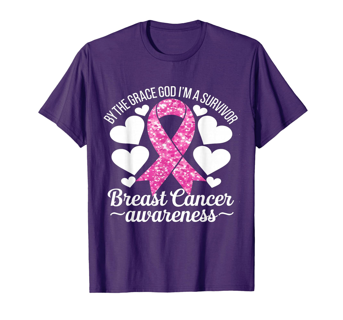 Breast Cancer Awareness Month Pink Ribbon By The Grace God T-Shirt