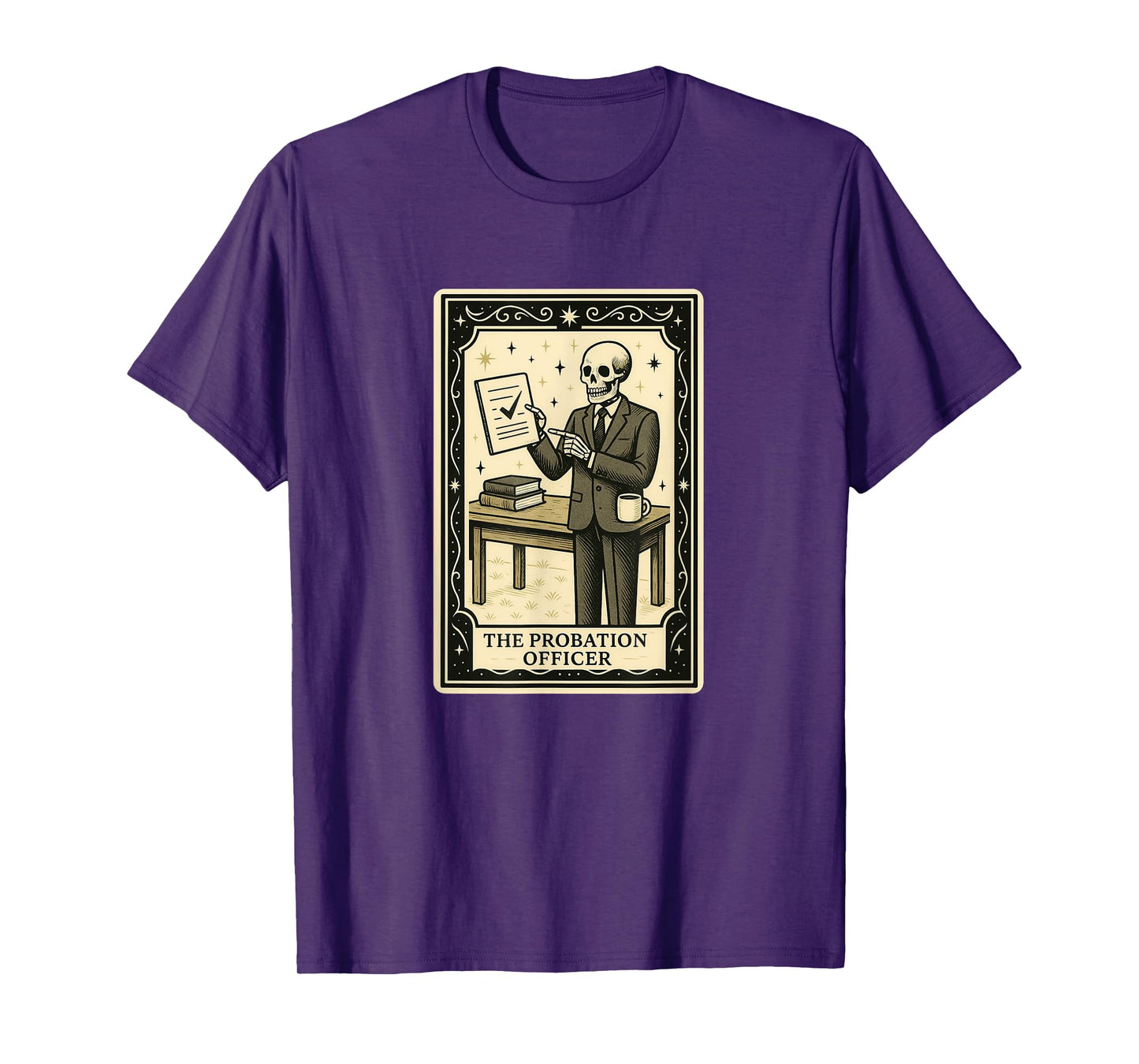 Probation Officer Tarot Card - Halloween Spooky Gothic T-Shirt
