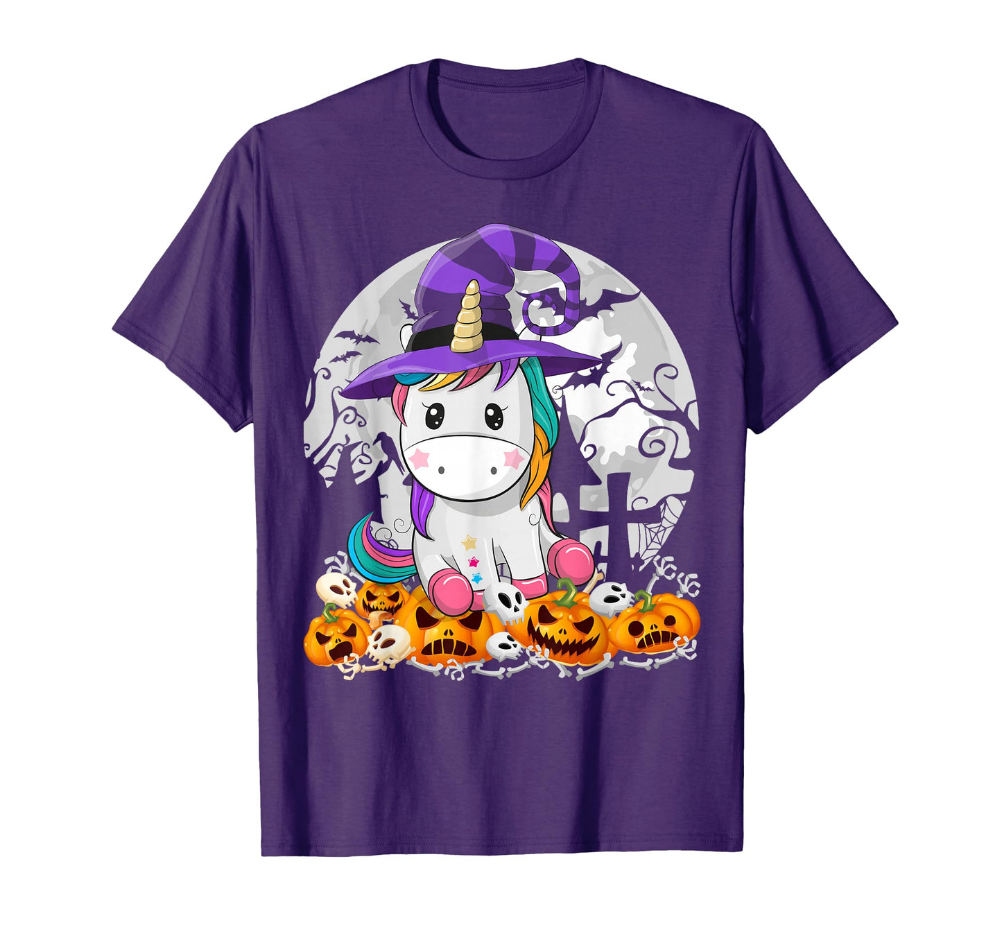 Cute Unicorn Spooky Halloween Costume Girls Women Magical T-Shirt