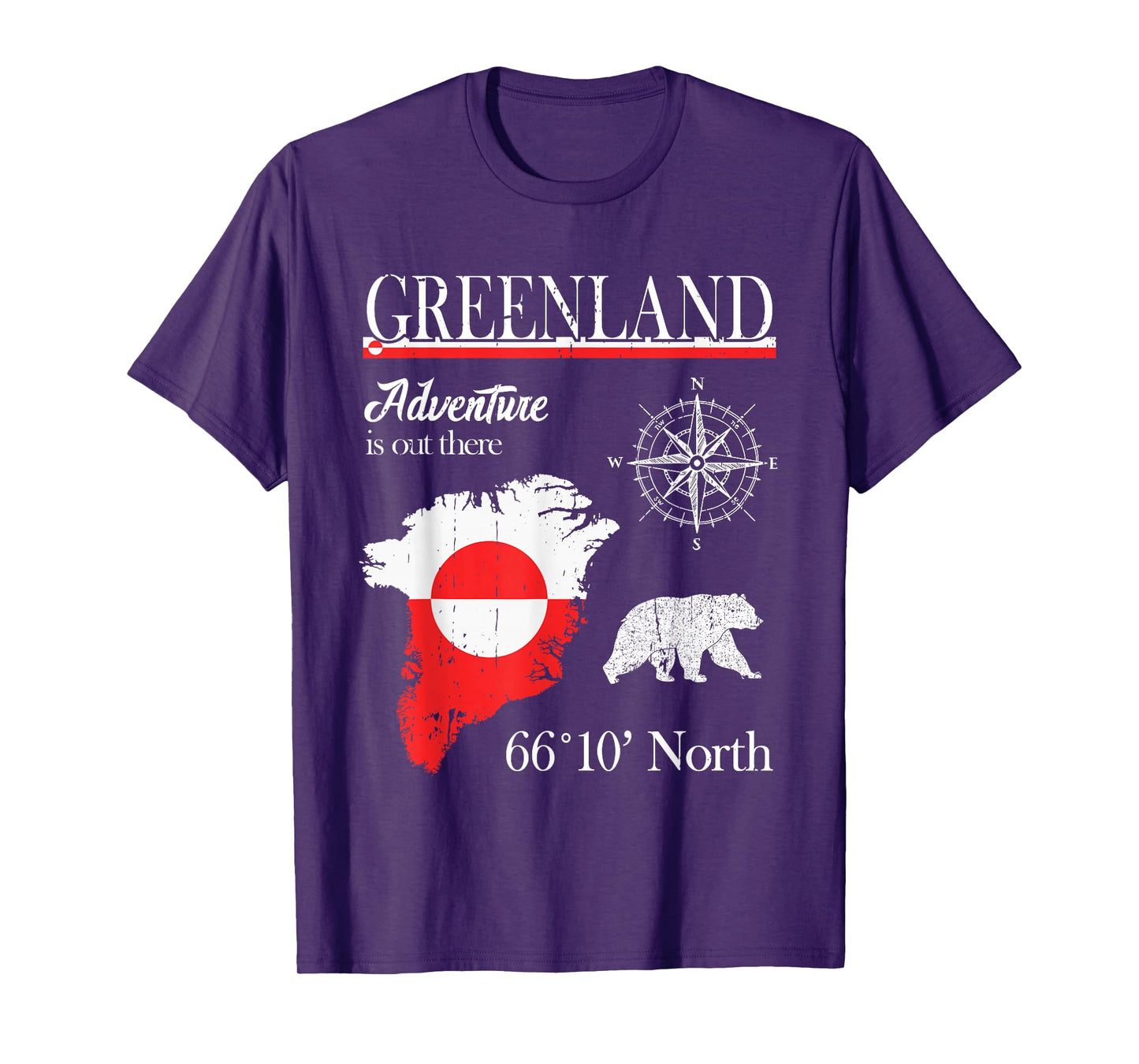Greenland - Adventure Is Out There - Greenland Flag T-Shirt