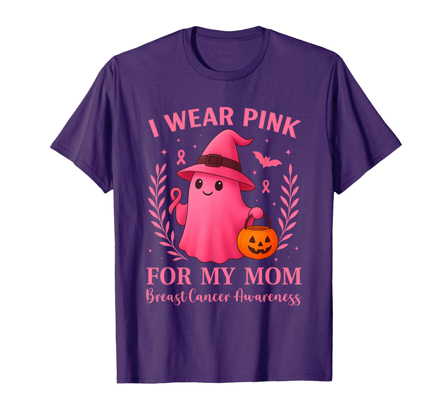 I Wear Pink for My Mom Breast Cancer Halloween Kid Women T-Shirt