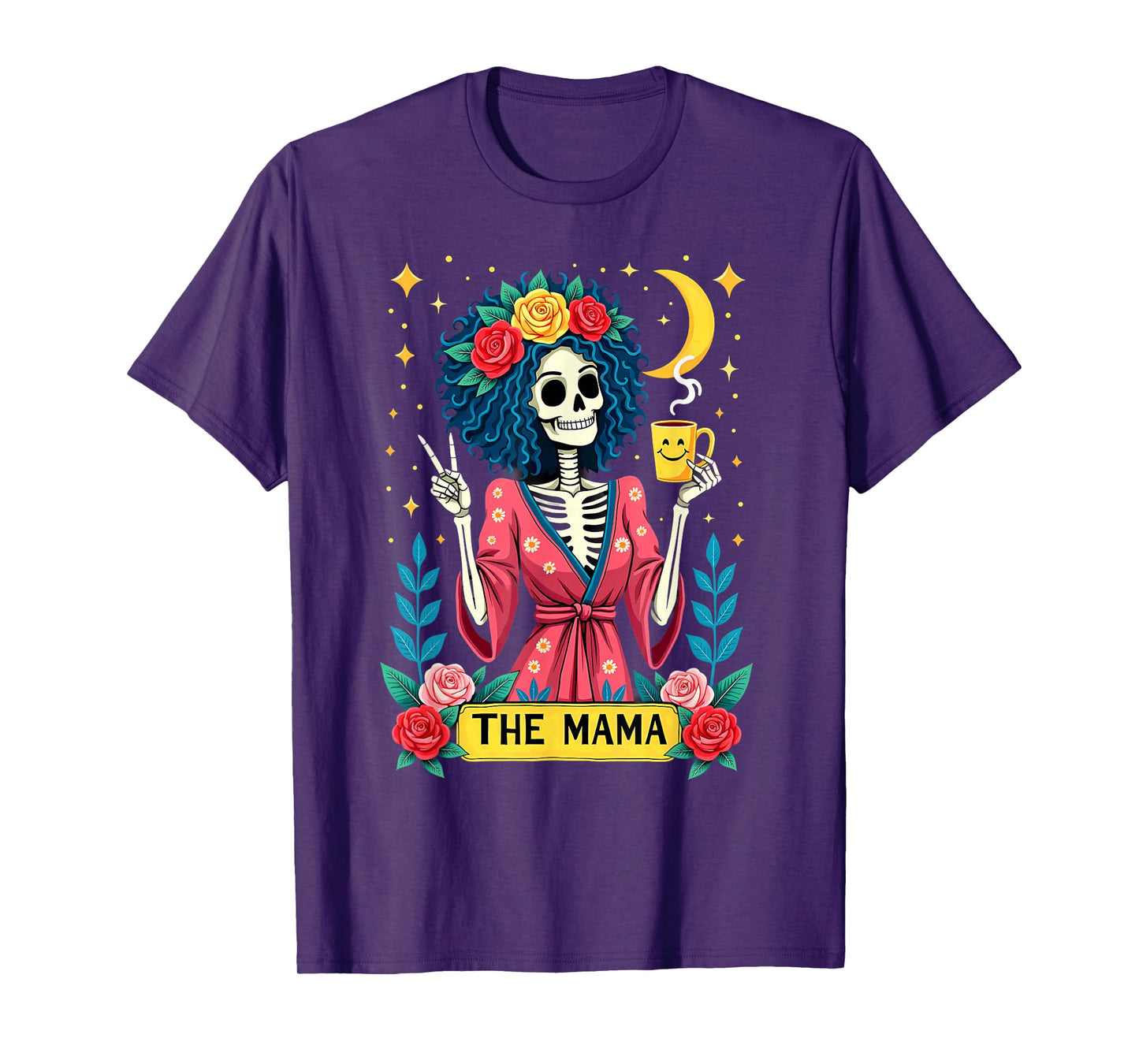 Gothic Tarot Card The Mama Skeleton Halloween T-Shirt