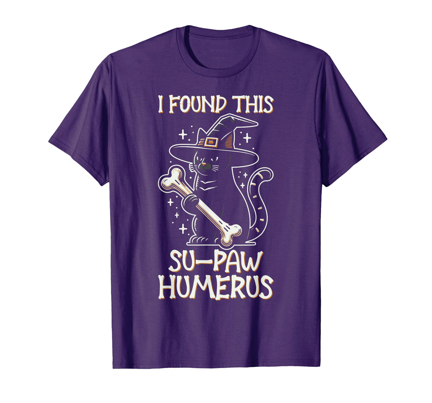 I Found This Su-Paw Humerus - Funny Cat Halloween T-Shirt