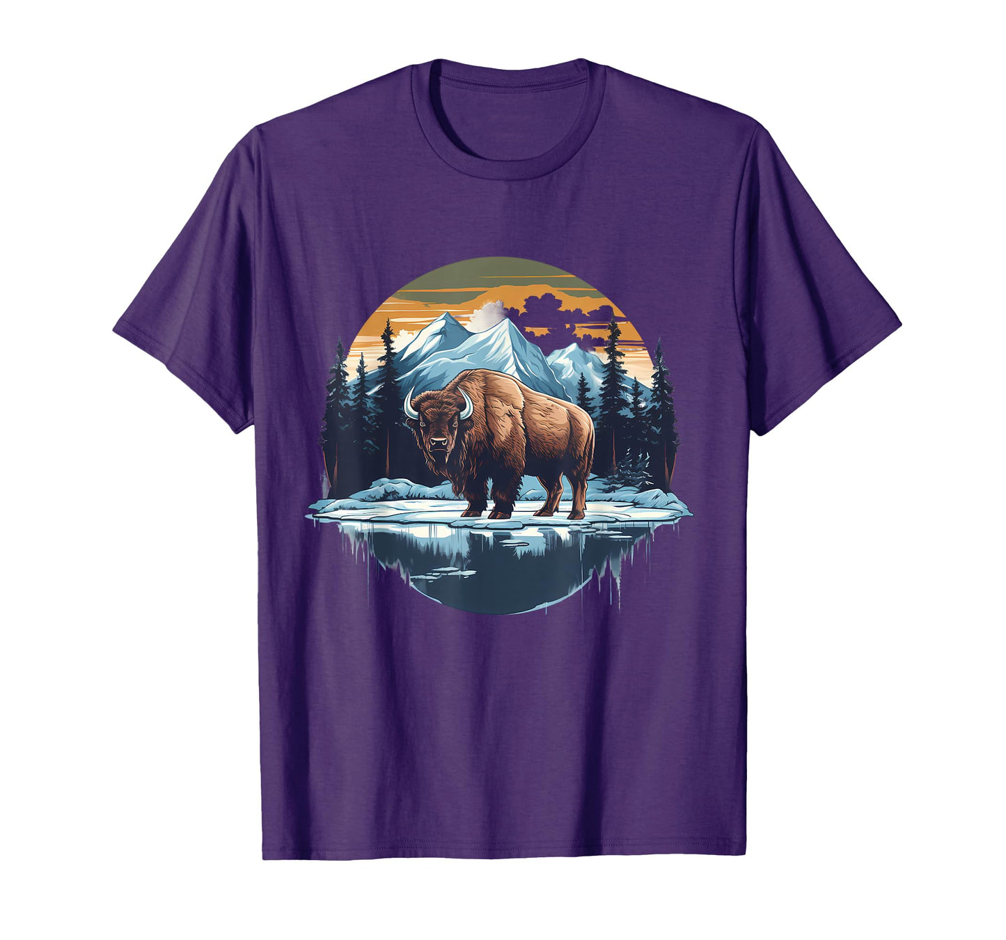 Buffalo Artwork Bison African Animal Lovers Colorful Nature T-Shirt