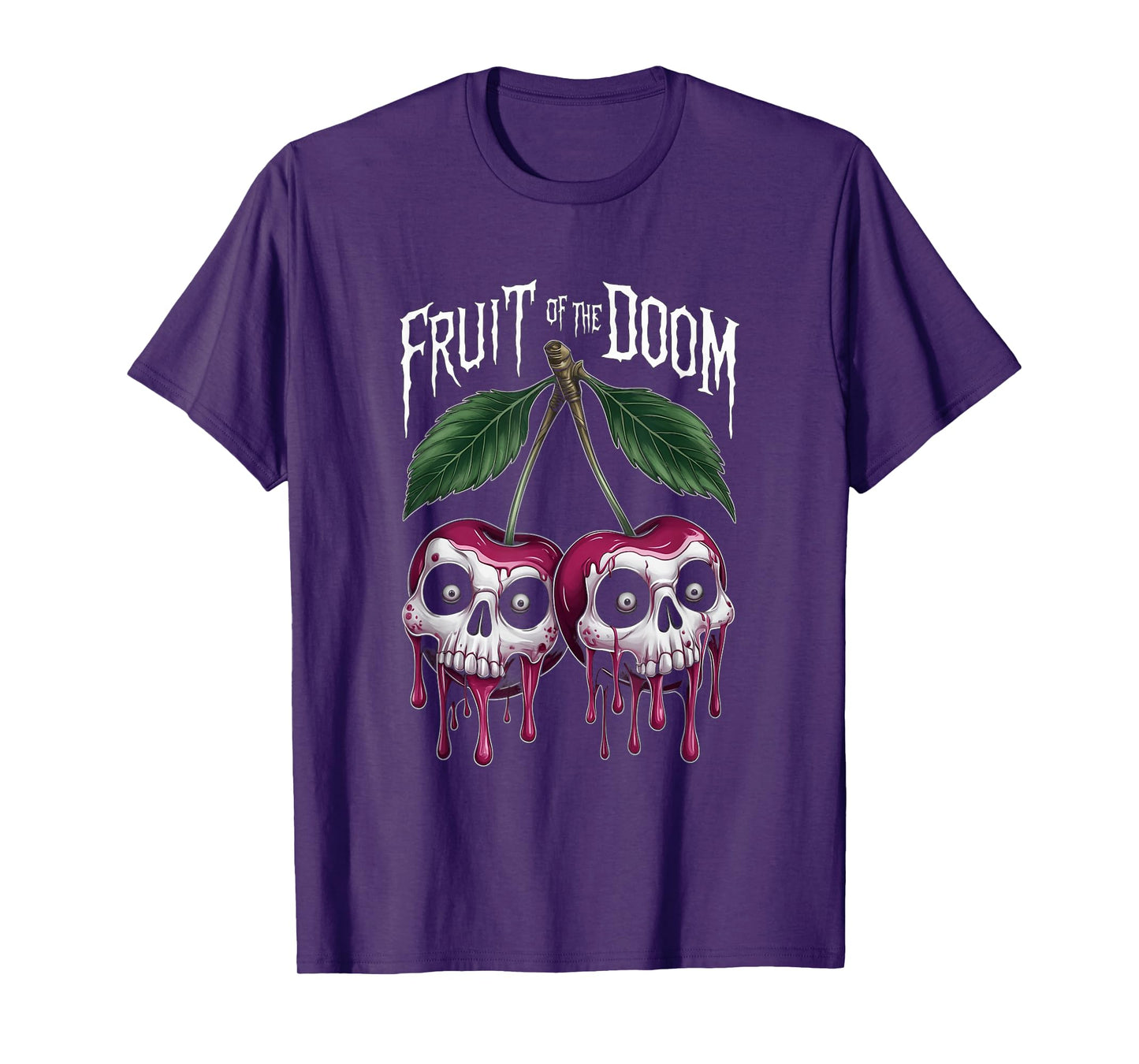 Unique Halloween Cherries Skull Fruit Of The Doom Goth Lover T-Shirt