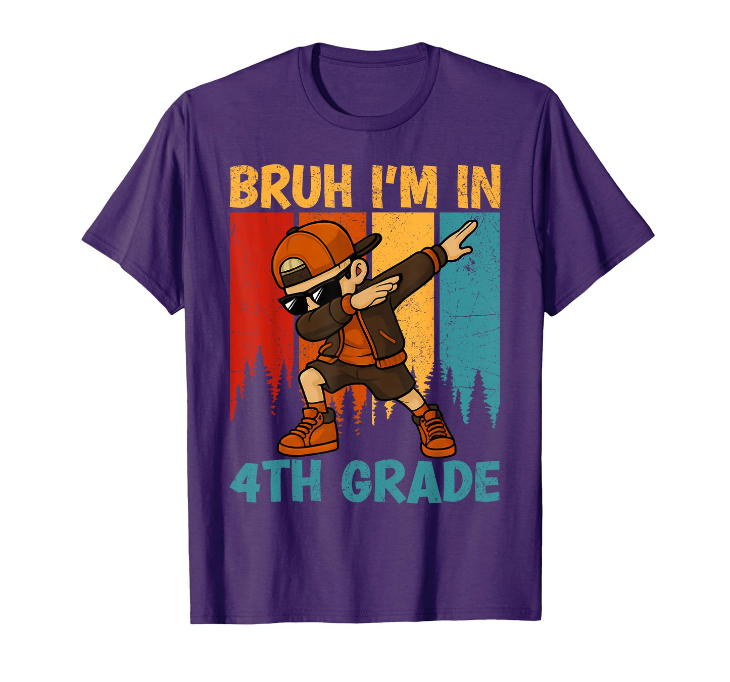 Bruh I'm In 4th Grade Fourth Grade Dabbing Boy Student T-Shirt