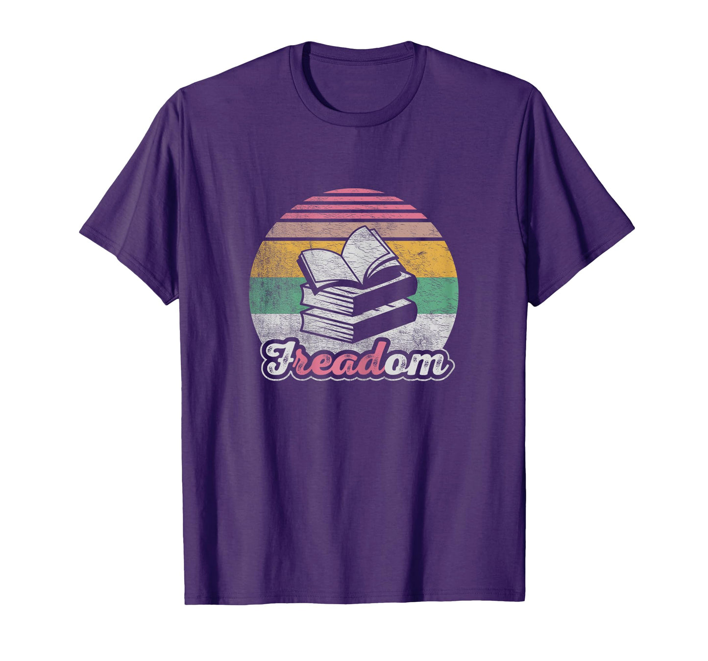 Retro Vintage fREADom Anti Ban Books Freedom To Read T-Shirt