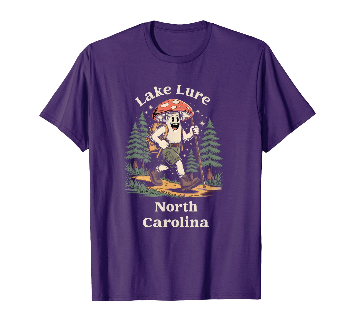 Lake Lure North Carolina Hiking Trail Adventure Mushroom T-Shirt