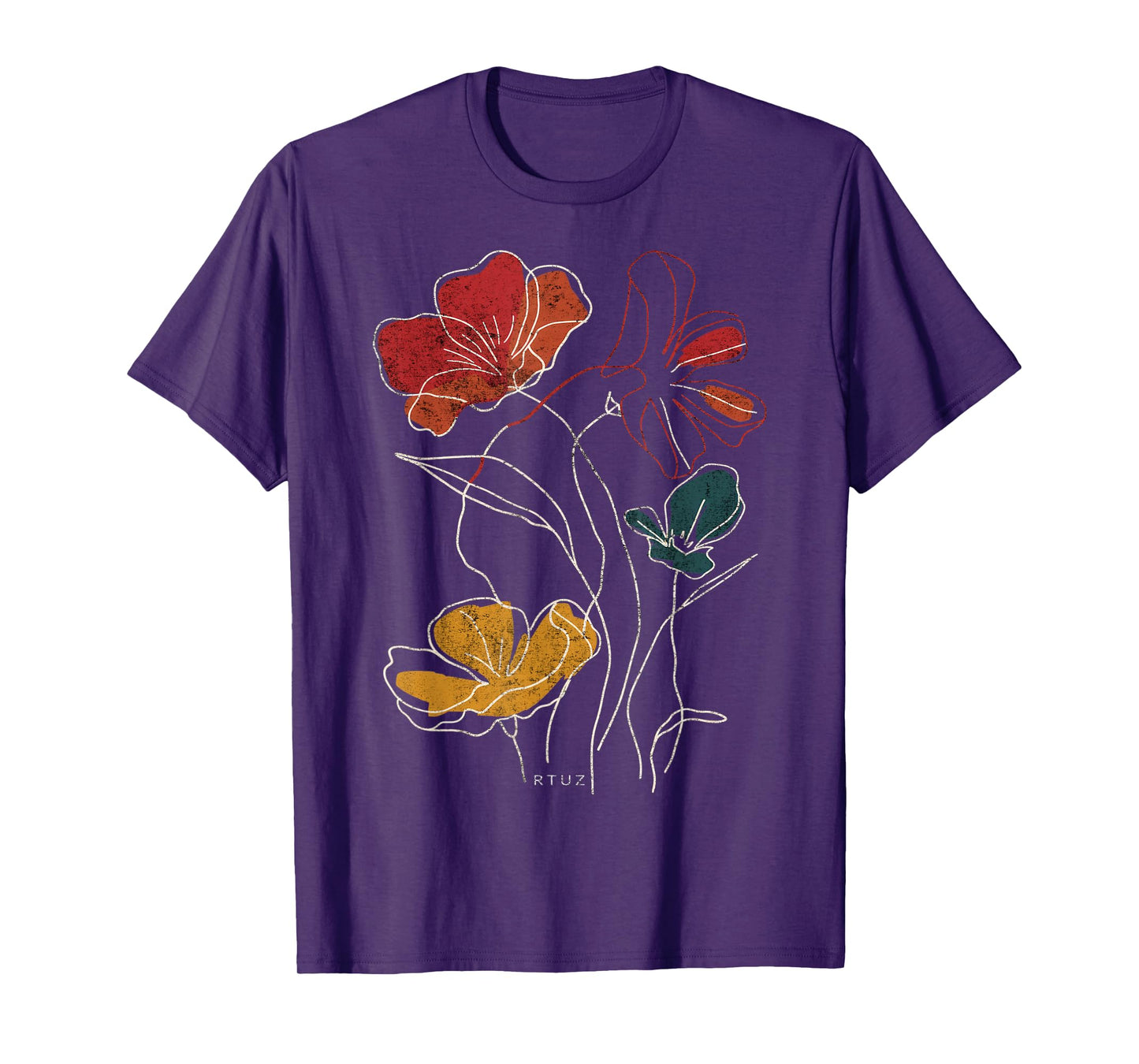 Boho Style Floral Pastel Design Flowers Hipster Streetwear T-Shirt