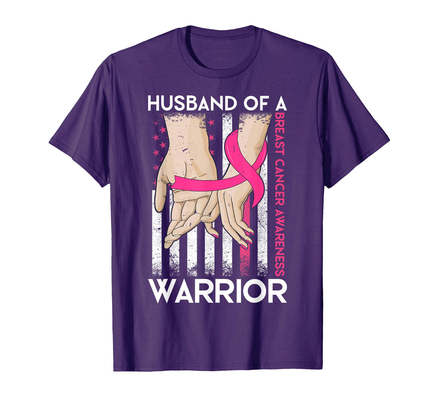 Husband Of A Warrior Breast Cancer Awareness Support Squad T-Shirt