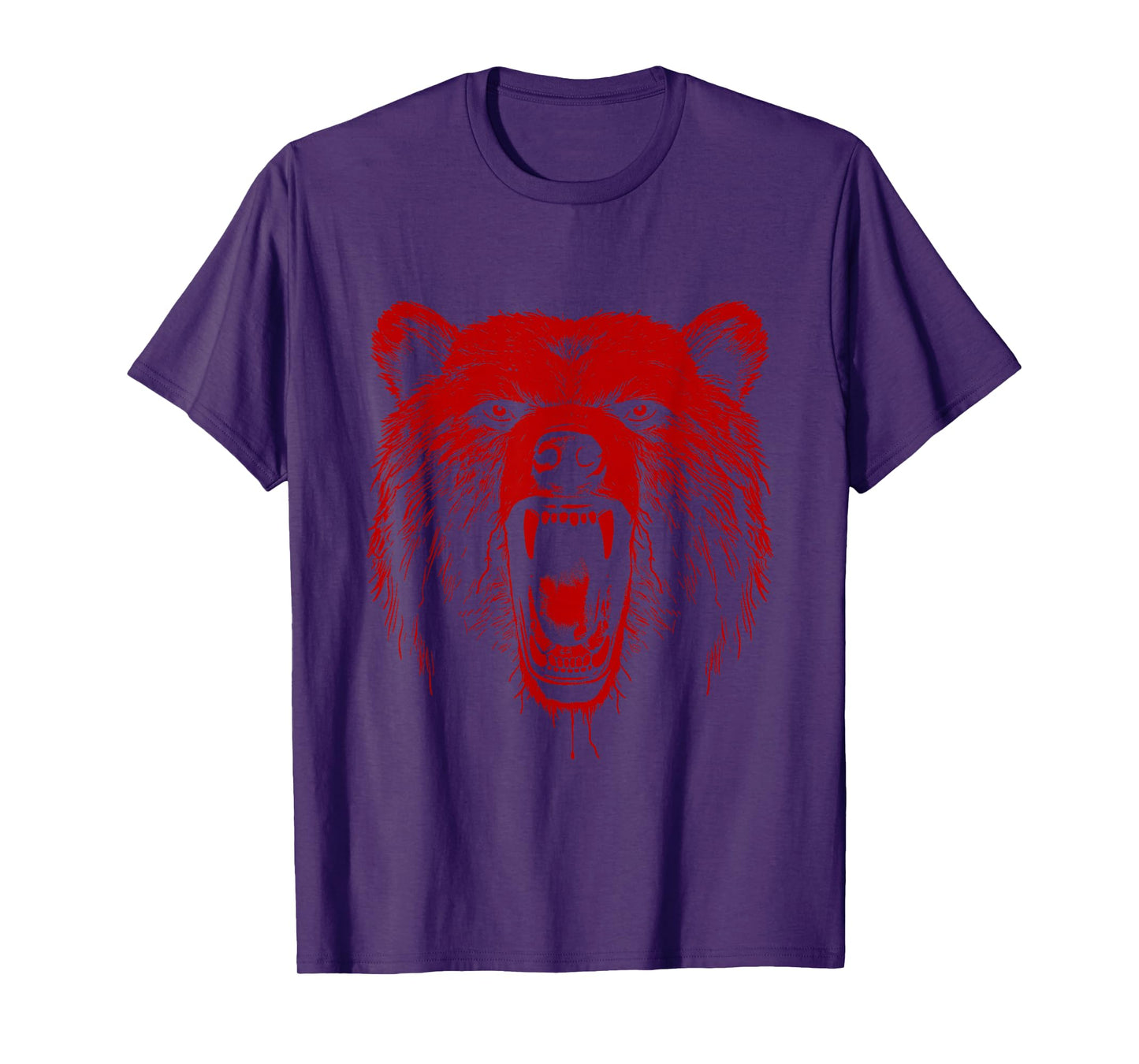 Bear Angry Grizzly Bear Hiking Camping Camper T-Shirt