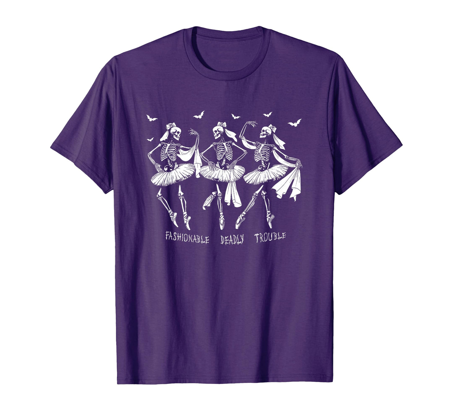 Skeleton Ballerina Dance Fashion Deathly Trouble Halloween T-Shirt