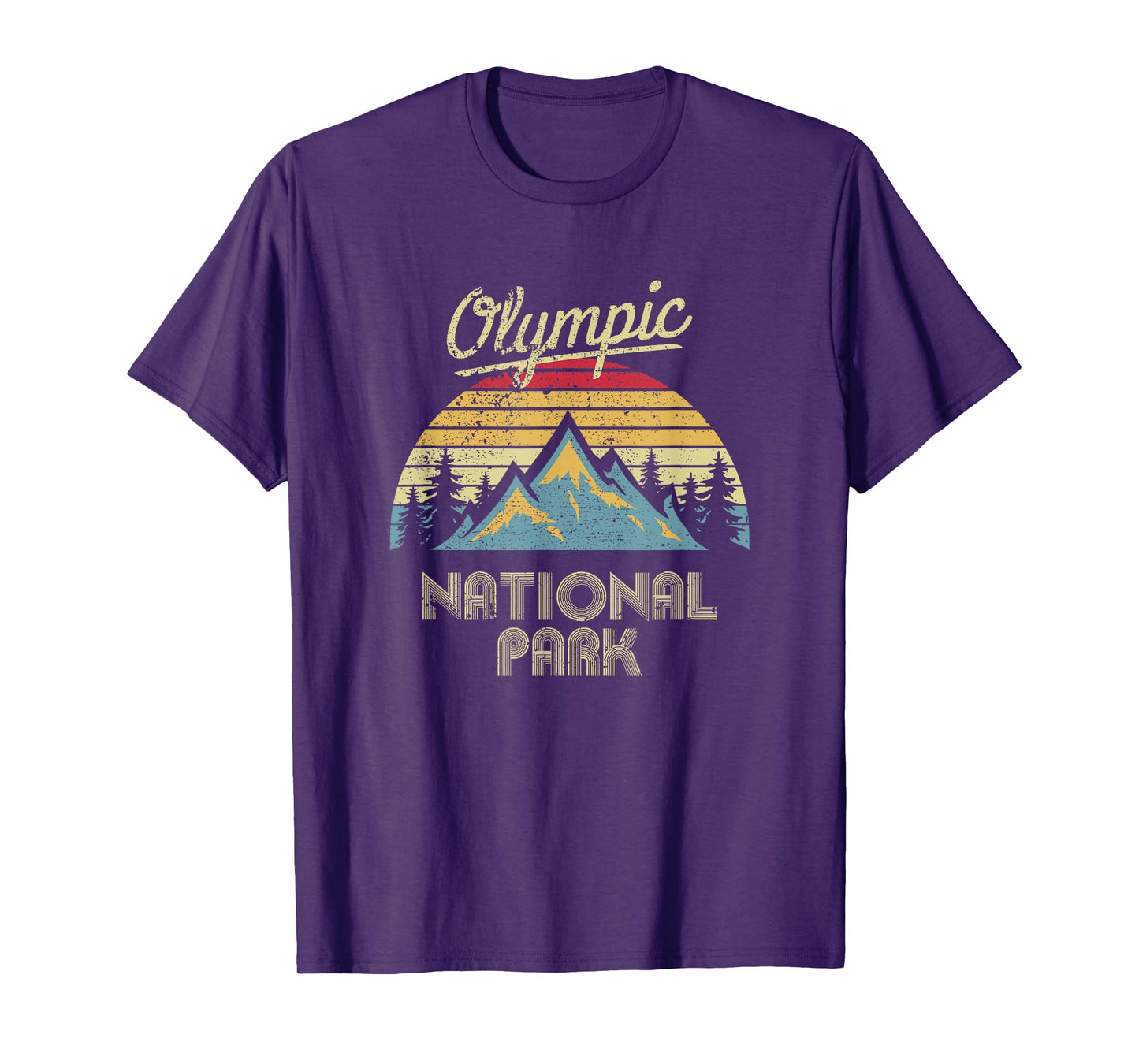 Vintage Retro Olympic National Park Mountain T Shirt T-Shirt