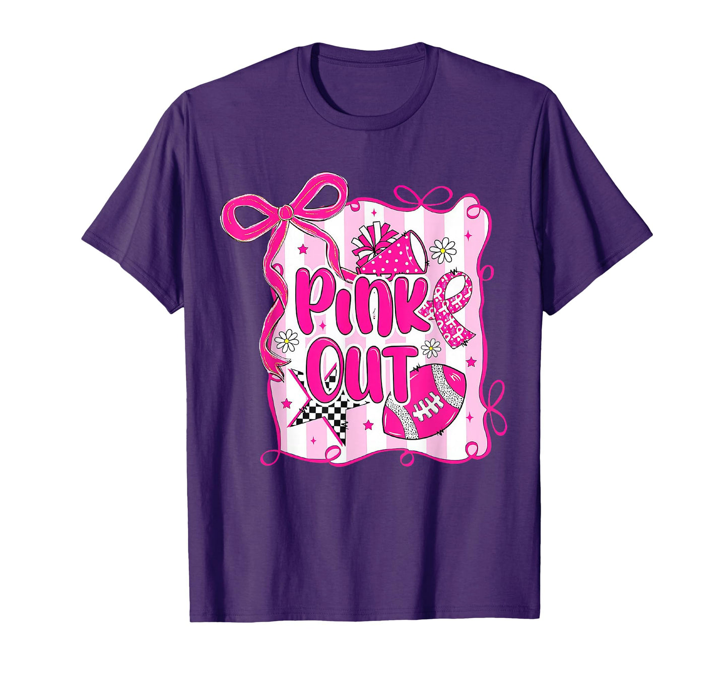 Pink Out Football Breast Cancer Tackle Breast Cancer T-Shirt