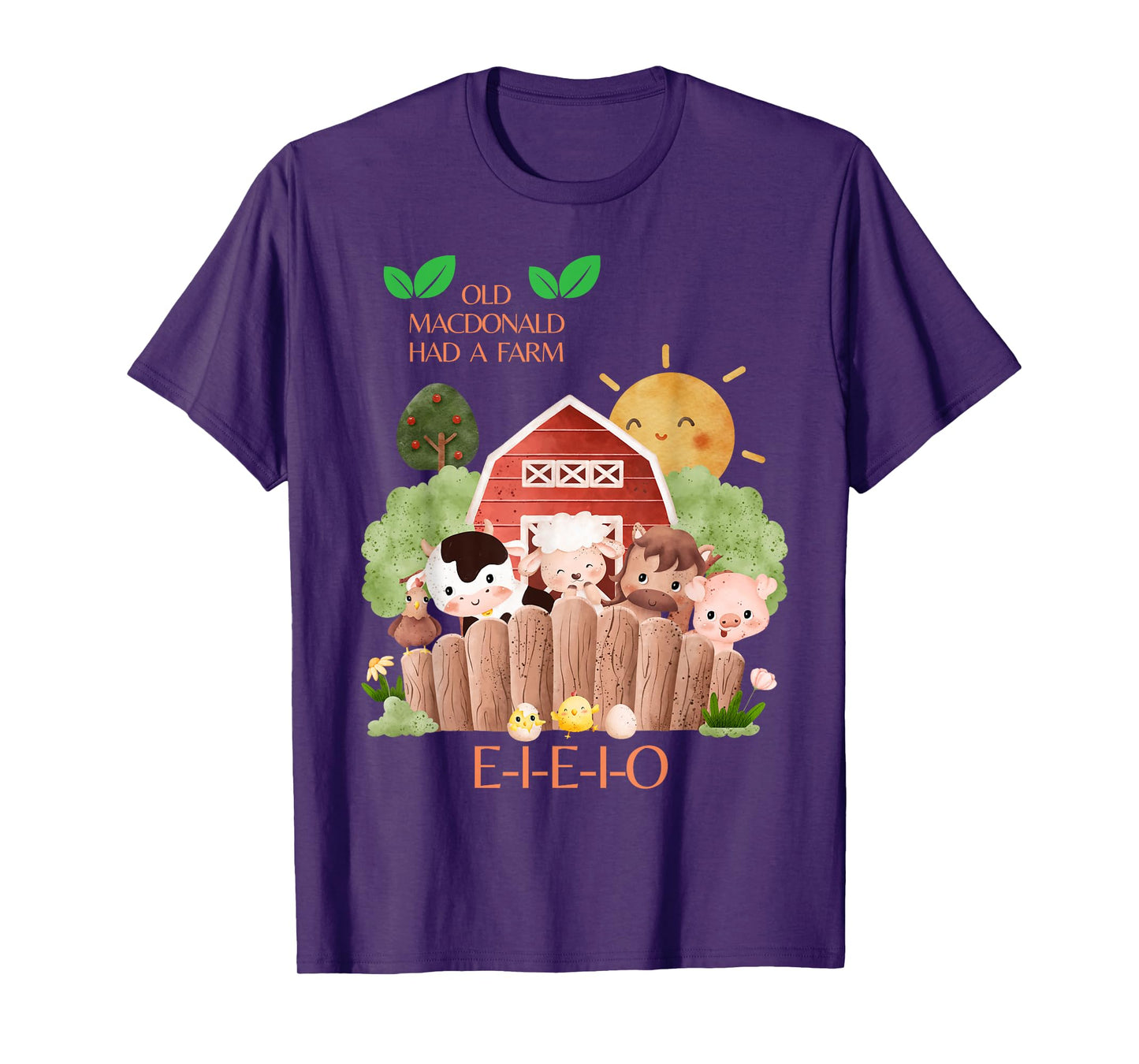 Old MacDonald Had a Farm E-I-E-I-O Boy Toddler Kids Birthday T-Shirt