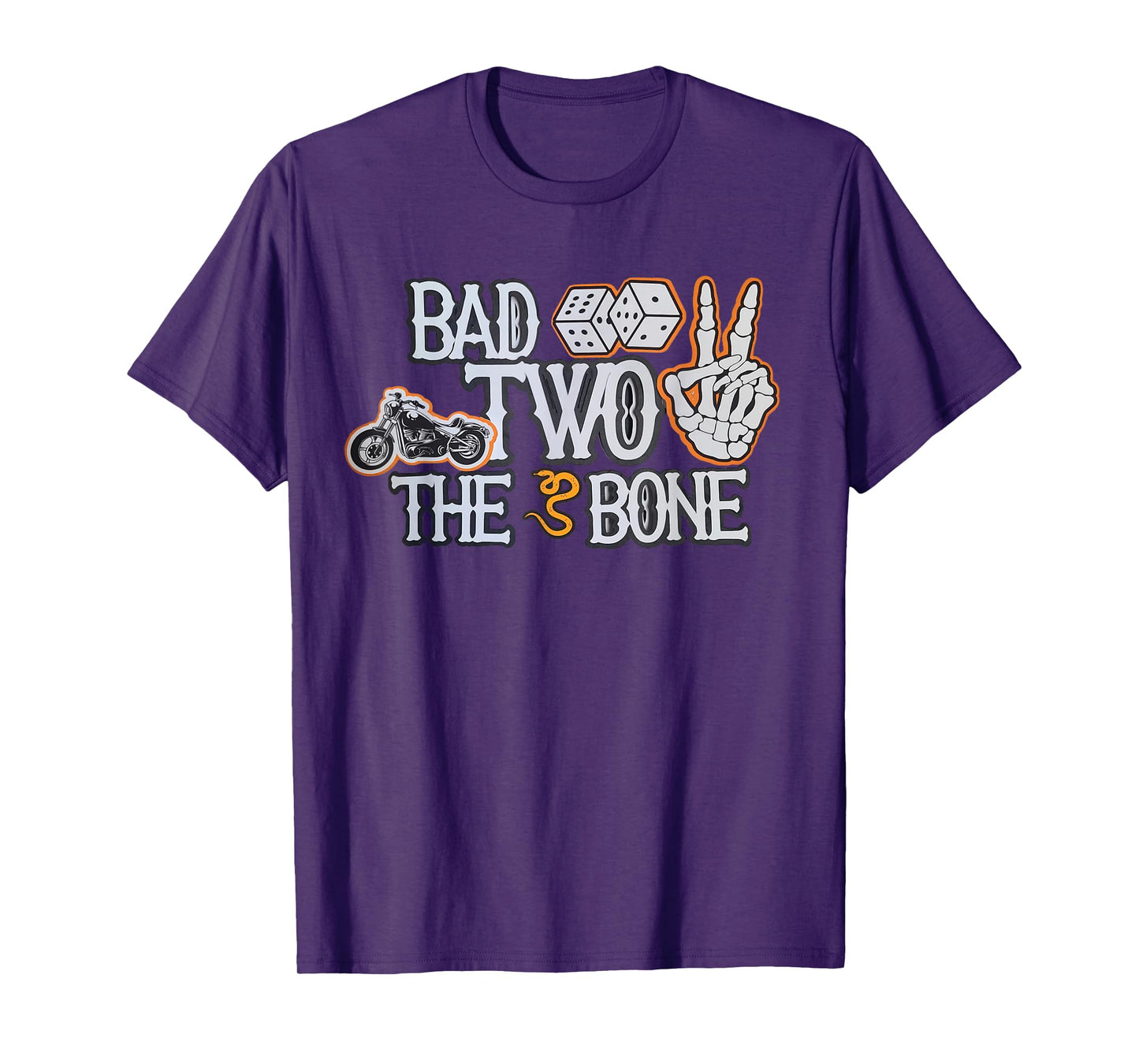 Bad To The Bone Skeleton TWO Birthday Toddler Kids Funny T-Shirt