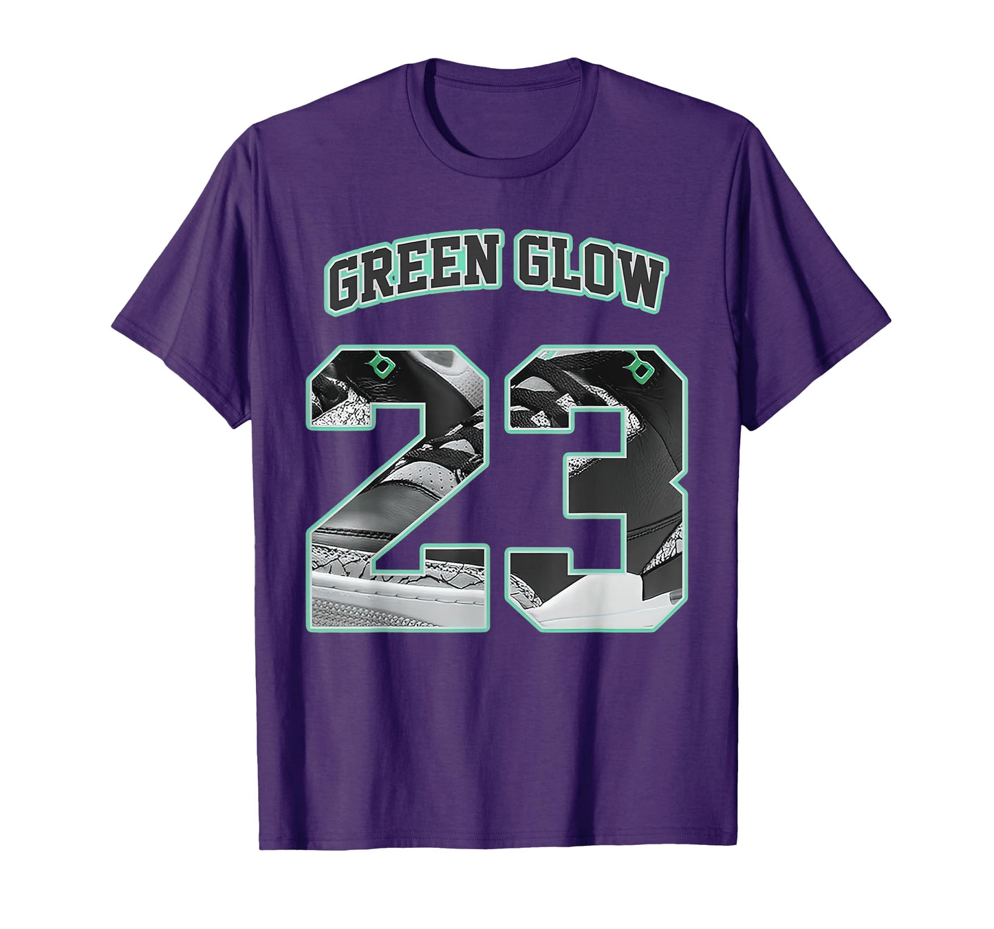 Number 23 Black Green Glow 3s Matching Tee For Men Women T-Shirt