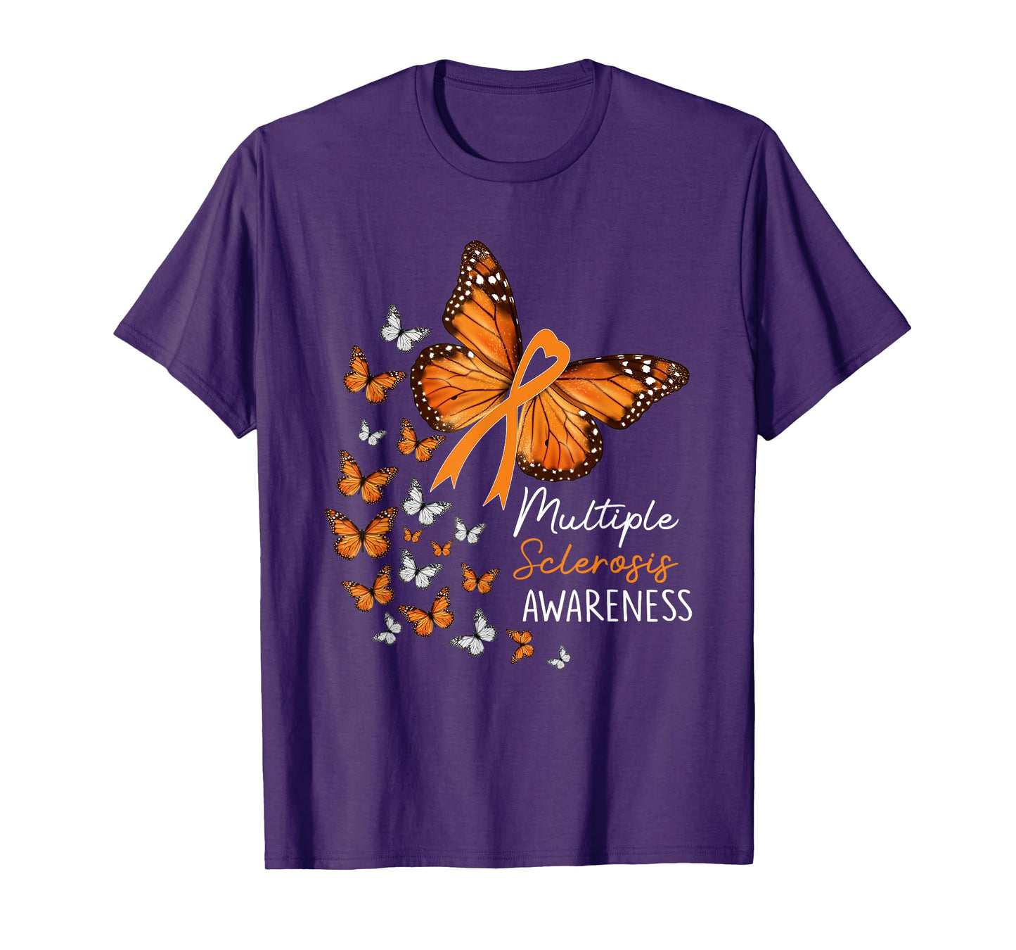 Multiple Sclerosis Apparel Awareness Butterflies Gift T-Shirt