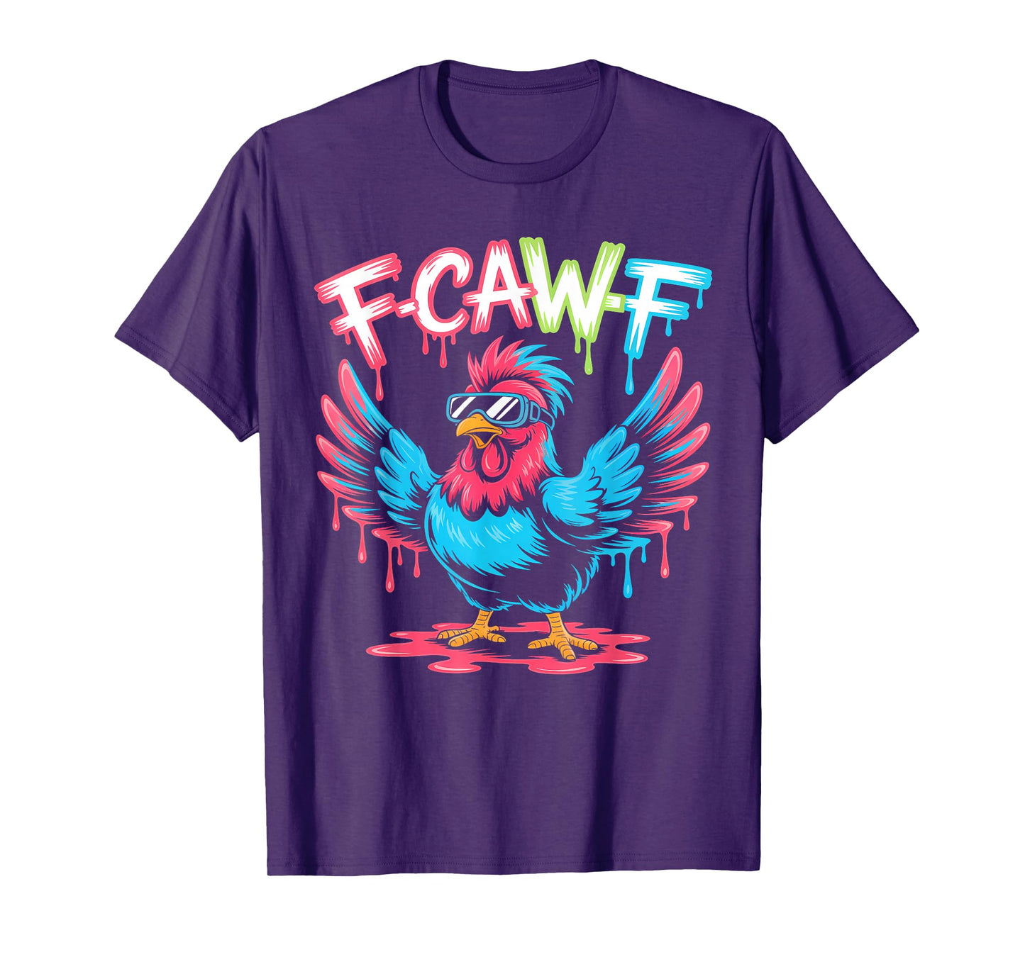 F-CAW-F Vibrant Rooster Attitude T-Shirt