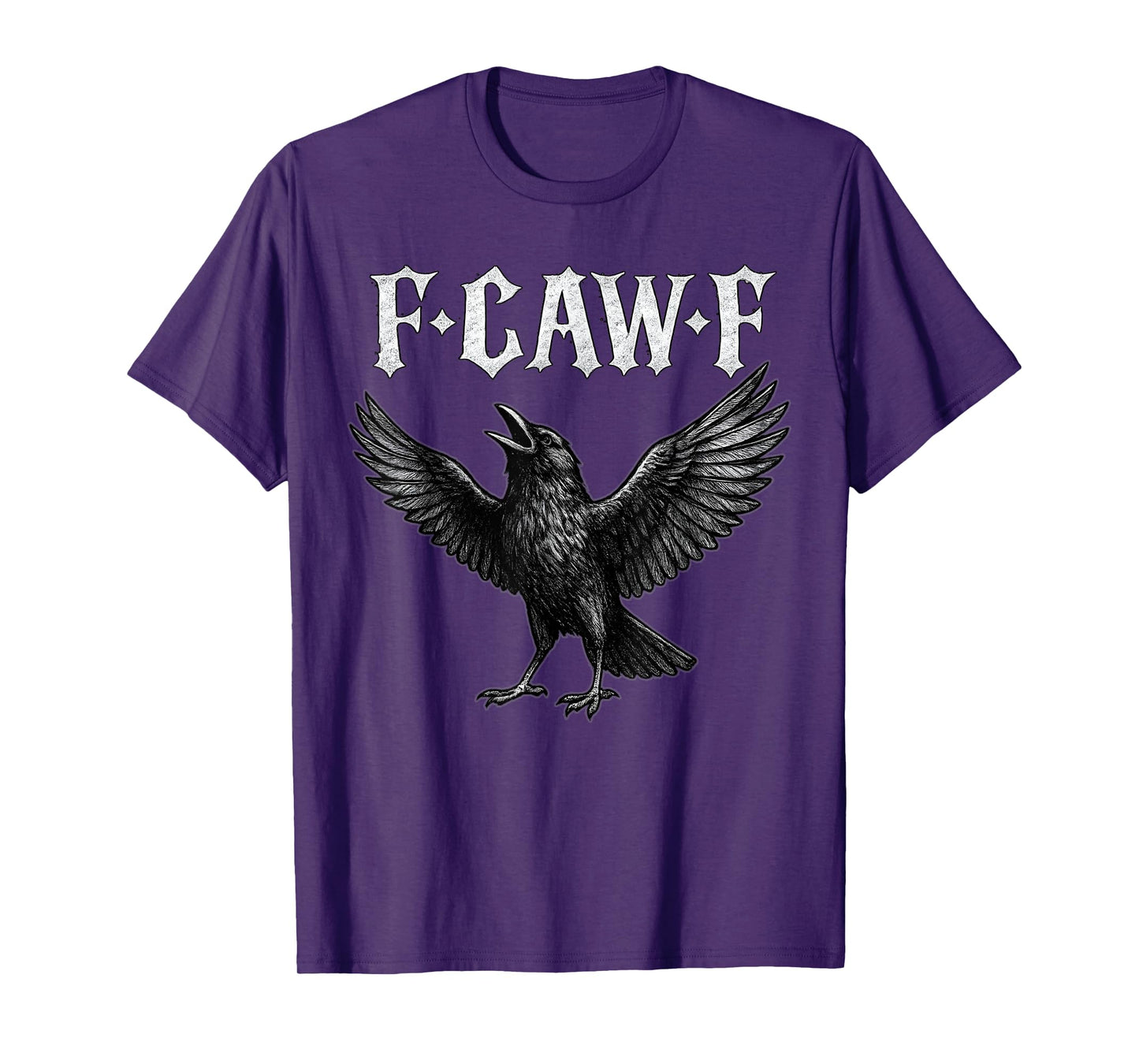 F-CAW-F Screaming Crow Gothic Black Bird Funny Humor T-Shirt