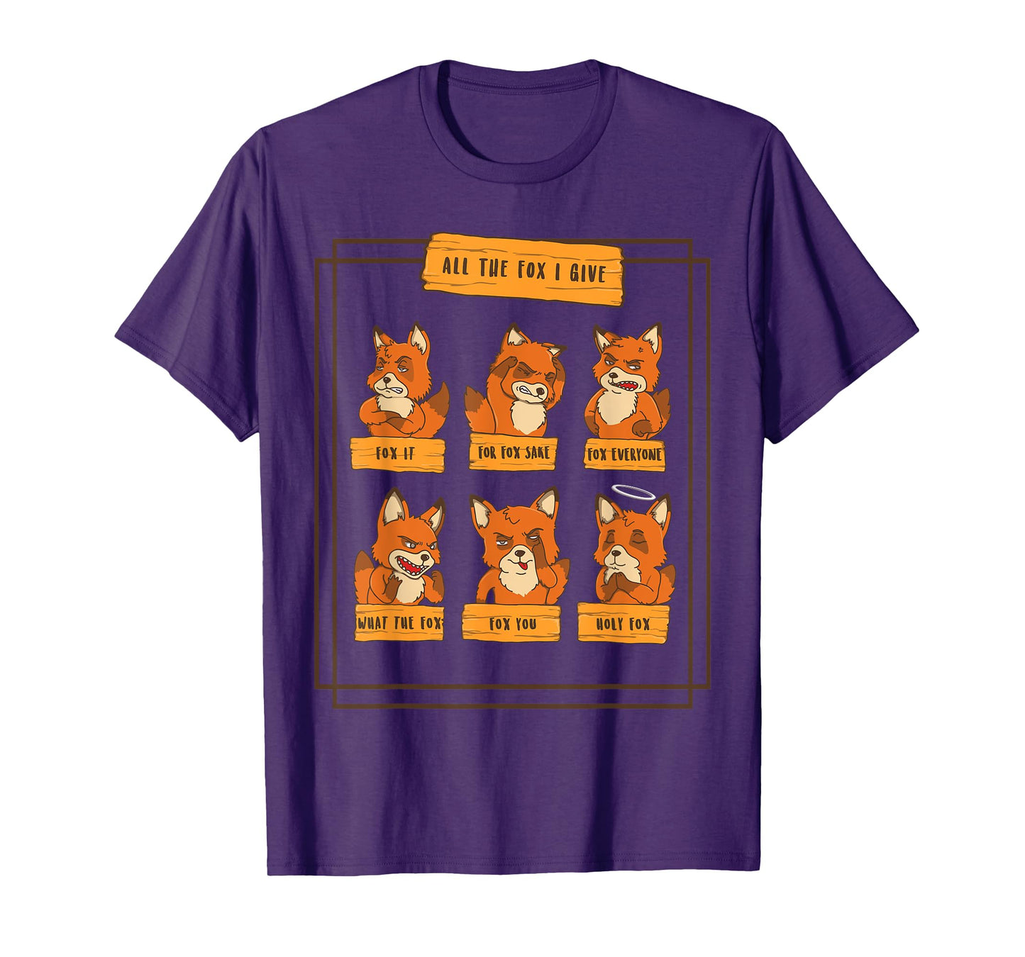 Look At All The Fox I Give Funny Red Foxes No Fox Given T-Shirt