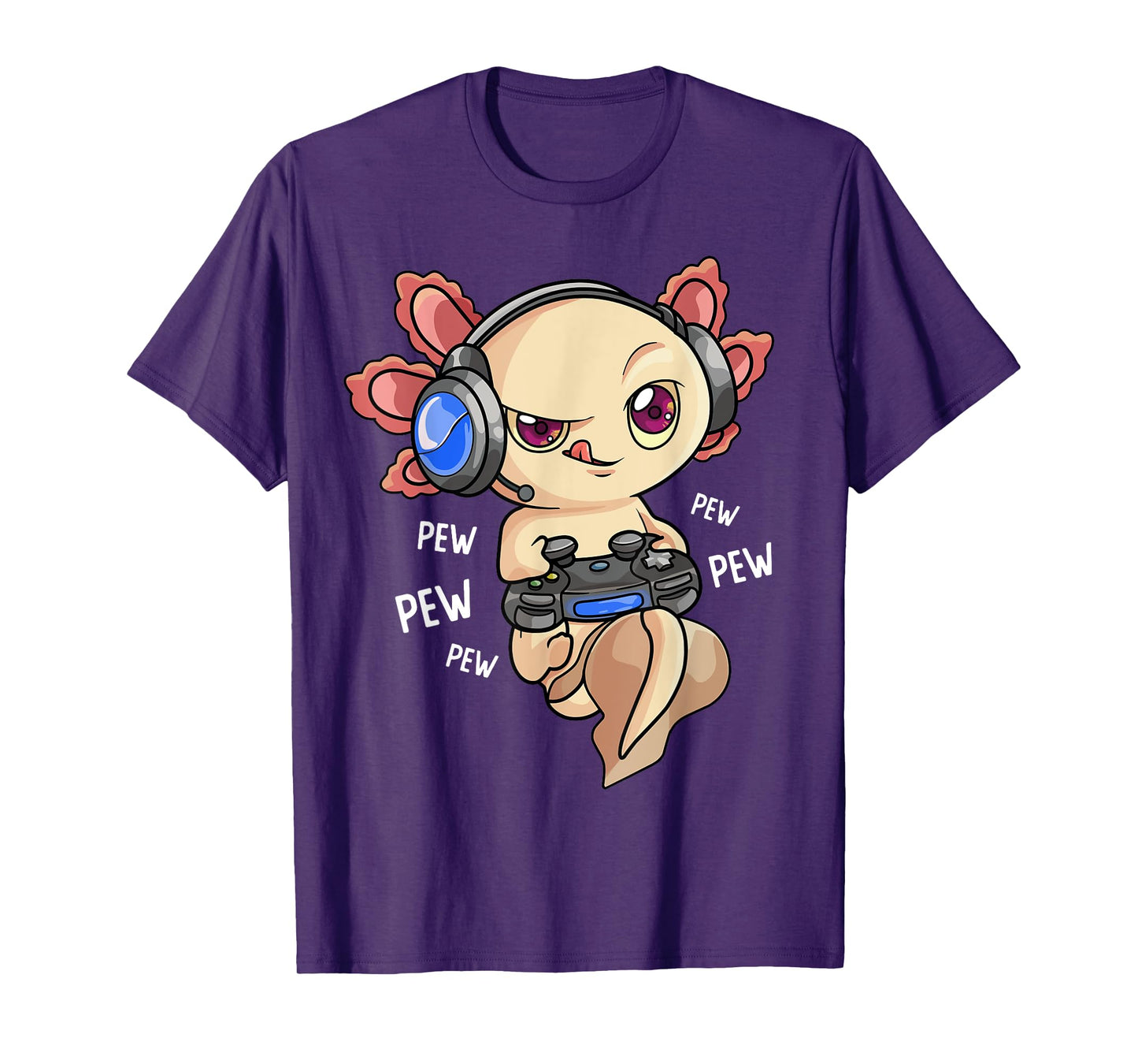 Gaming Axolotl Shirt Kids Boys Gamers - Kawaii Video Game T-Shirt