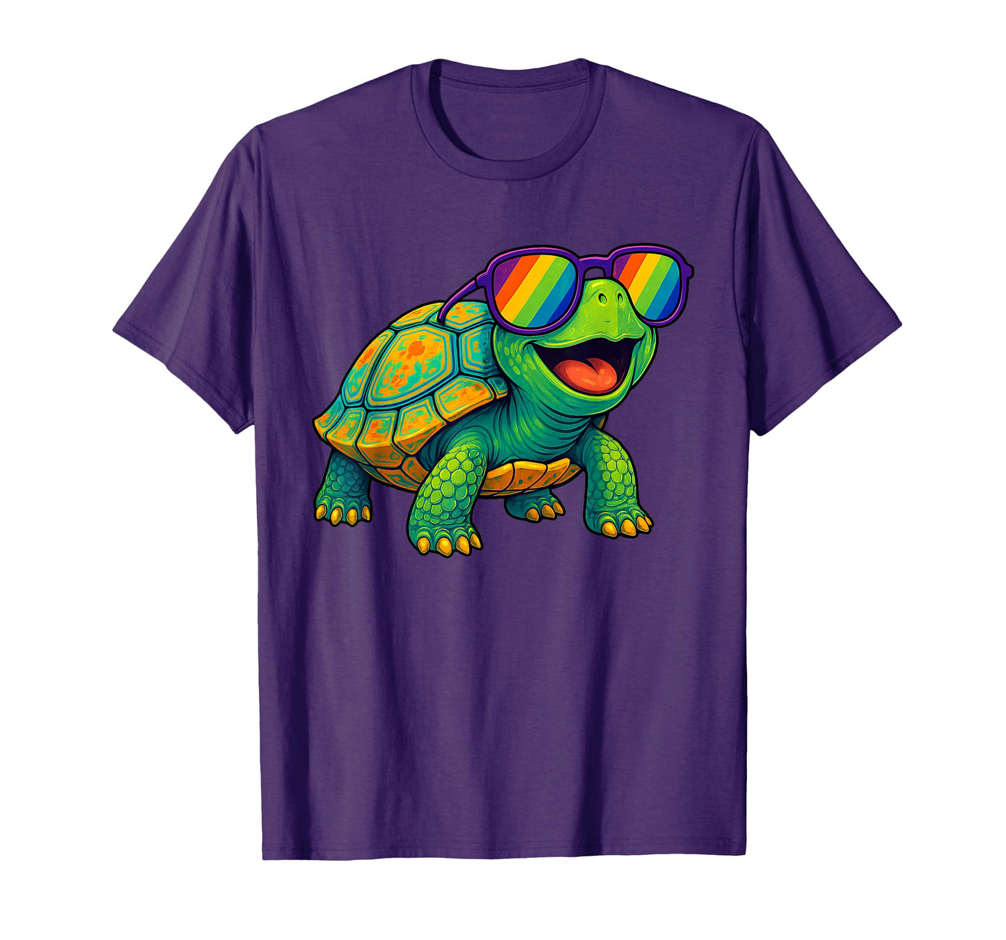Colorful Turtle Sunglasses Funny Tortoise Wild Animal Jungle T-Shirt