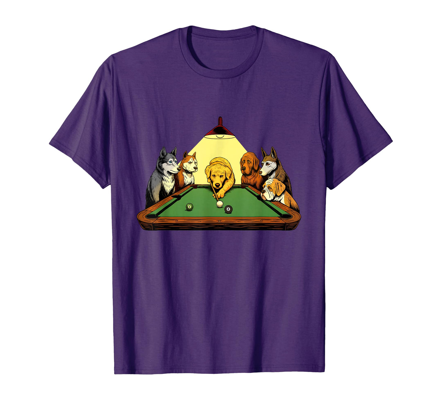 Billiard Dogs - 8 Ball Billiard Game Pool Player T-Shirt