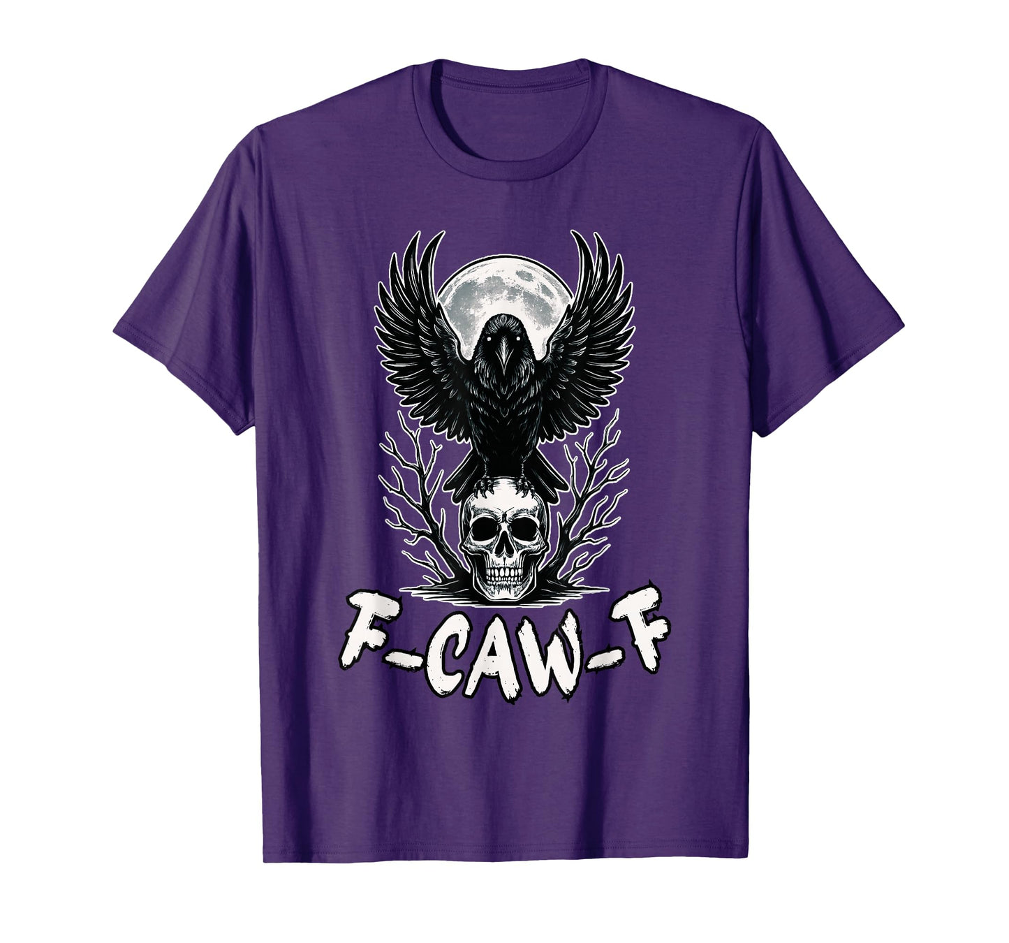 Black Crow, F-Caw-F Funny Halloween Black Bird T-Shirt