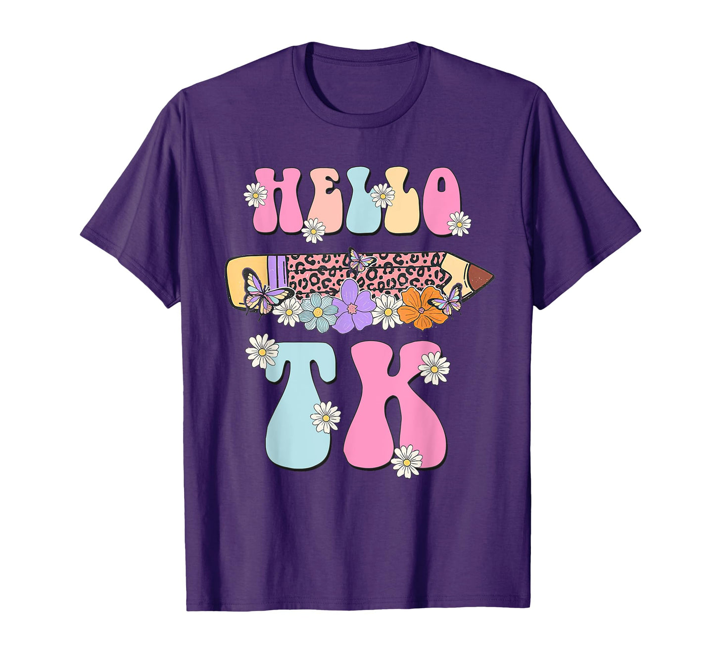 Hello TK Transitional Kindergarten Back To School Teacher Men Women Girls Kids T-Shirt